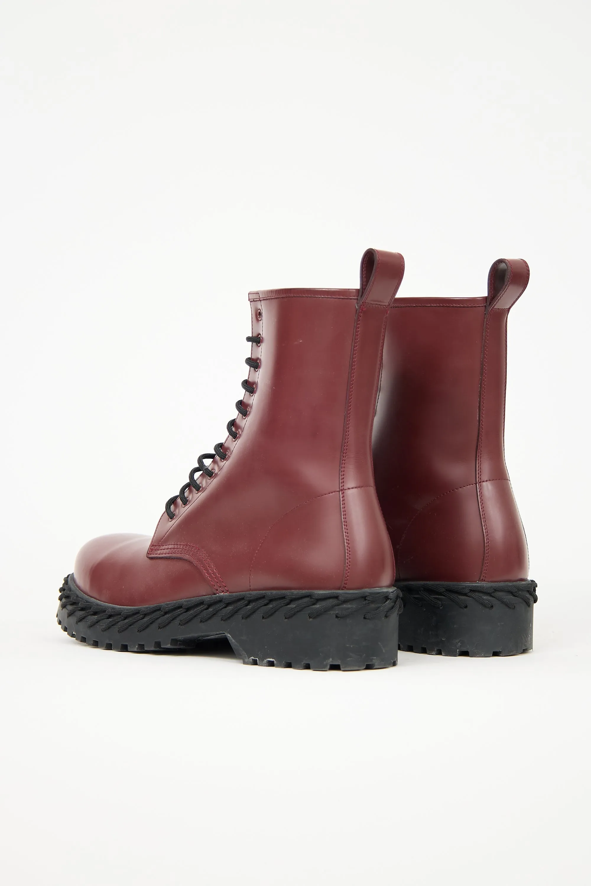 Leather Woven Combat Boot sold by VSP Consignment product image thumbnail 4