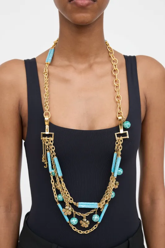 Gold Bead Necklace made by St. John