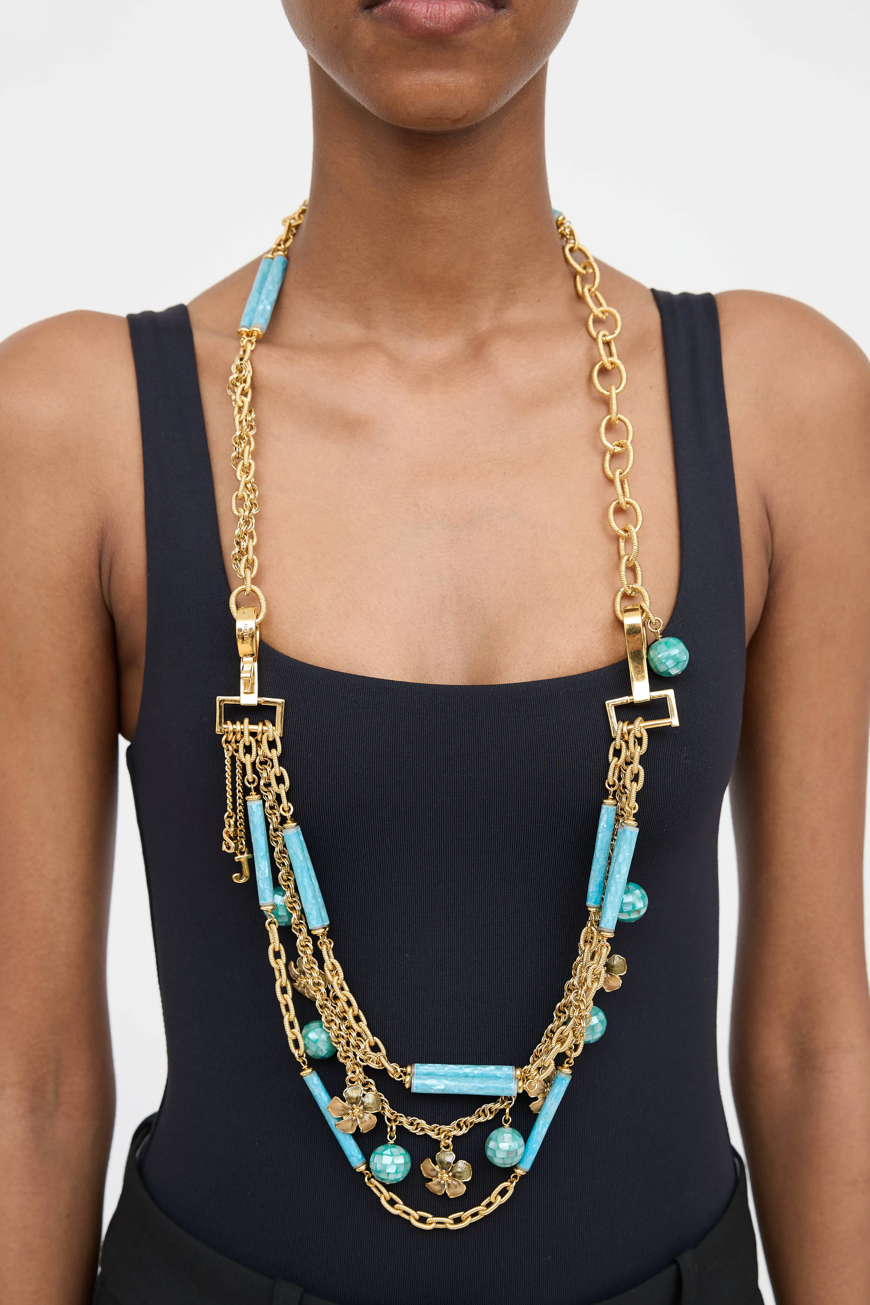 Gold Bead Necklace sold by VSP Consignment