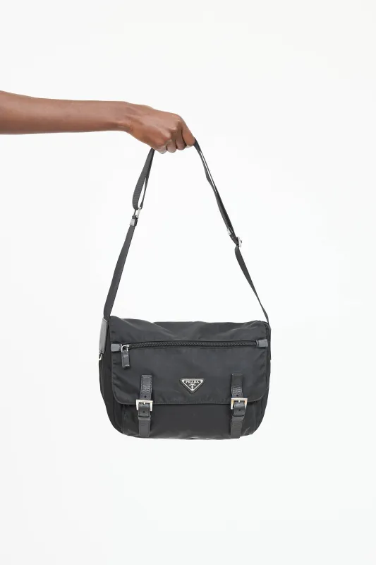 Nylon Tessuto Messenger Bag sold by VSP Consignment