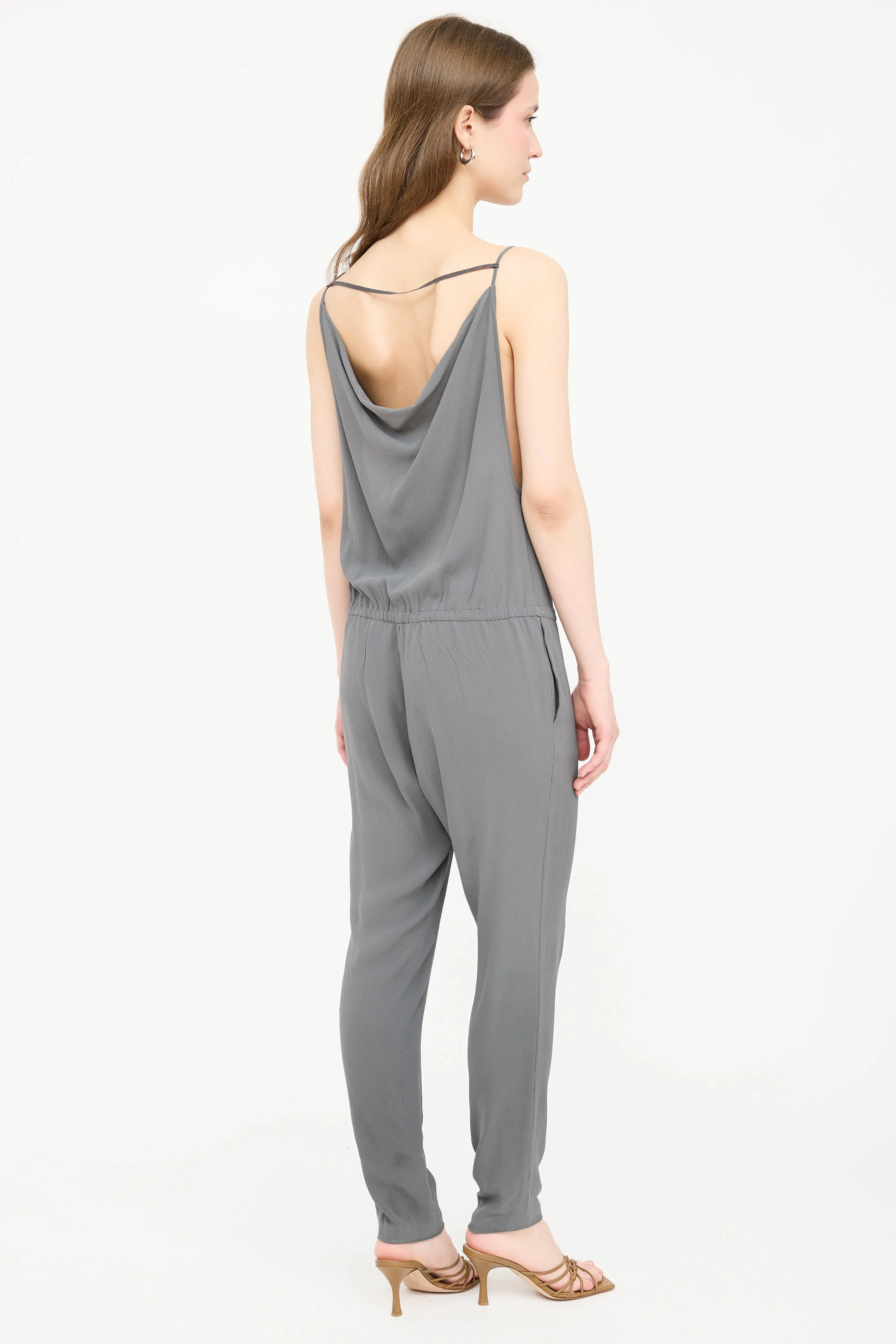 Silk Sleeveless Jumpsuit sold by VSP Consignment product image thumbnail 5