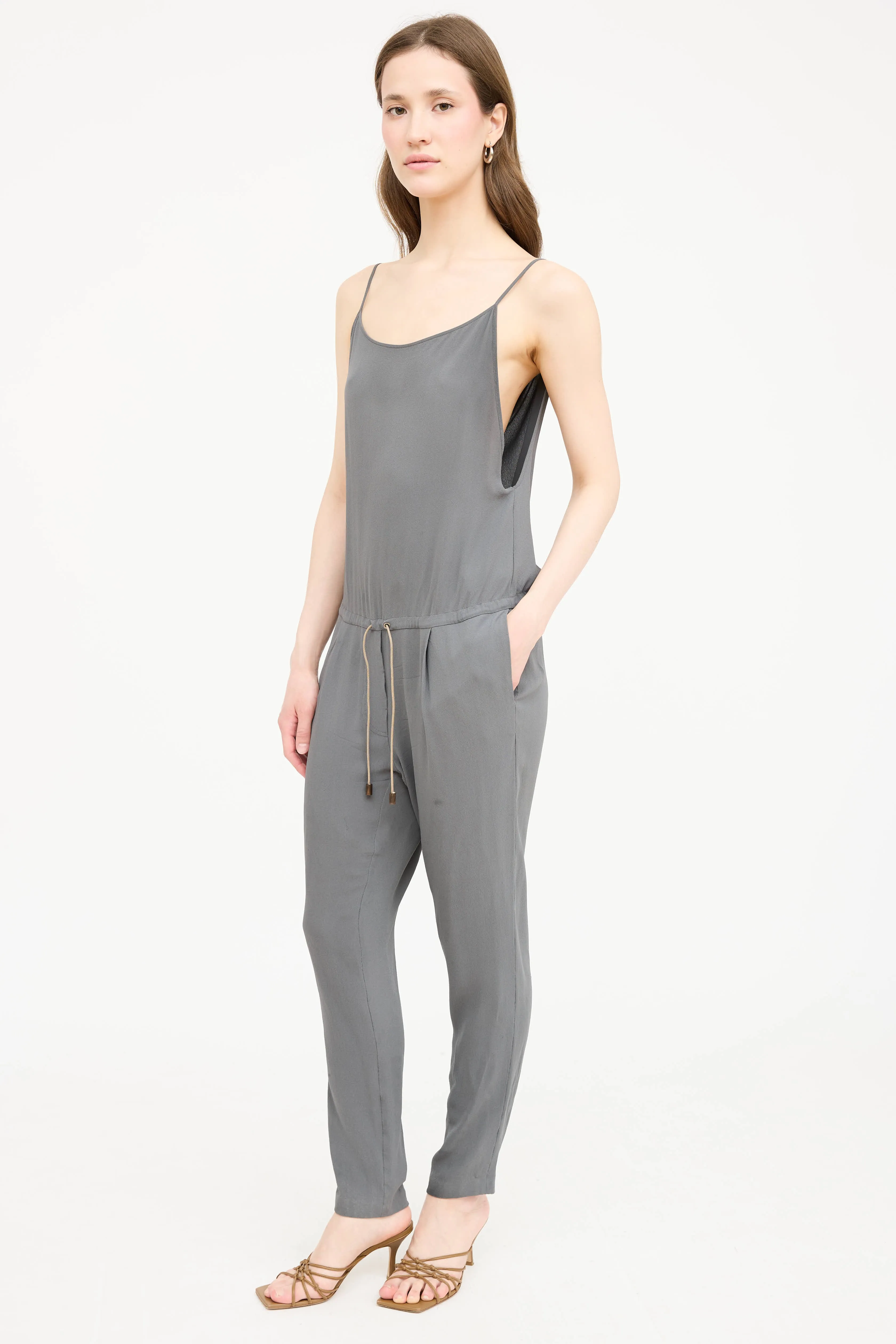 Silk Sleeveless Jumpsuit sold by VSP Consignment product image thumbnail 3