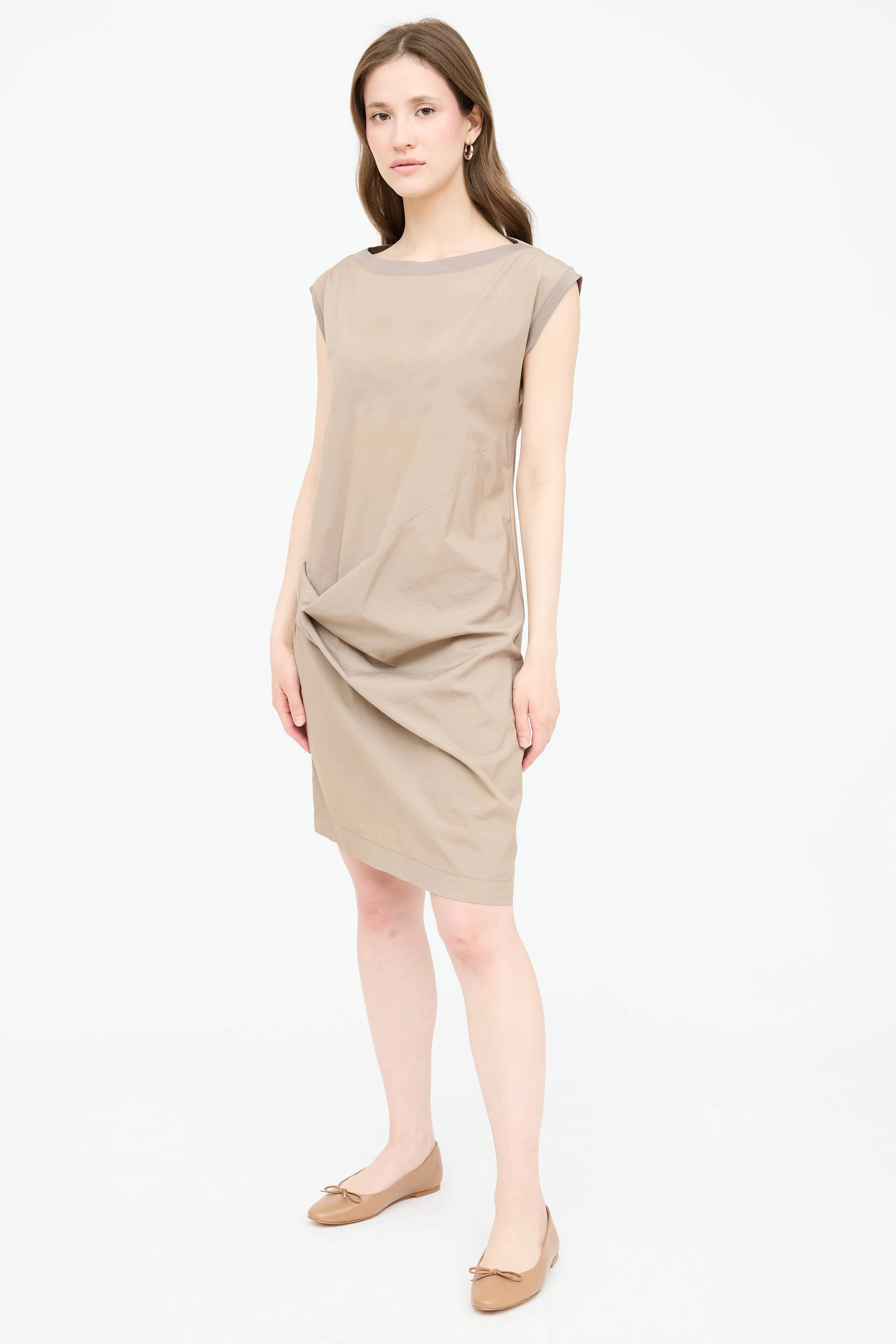 Sleeveless Gathered Dress sold by VSP Consignment