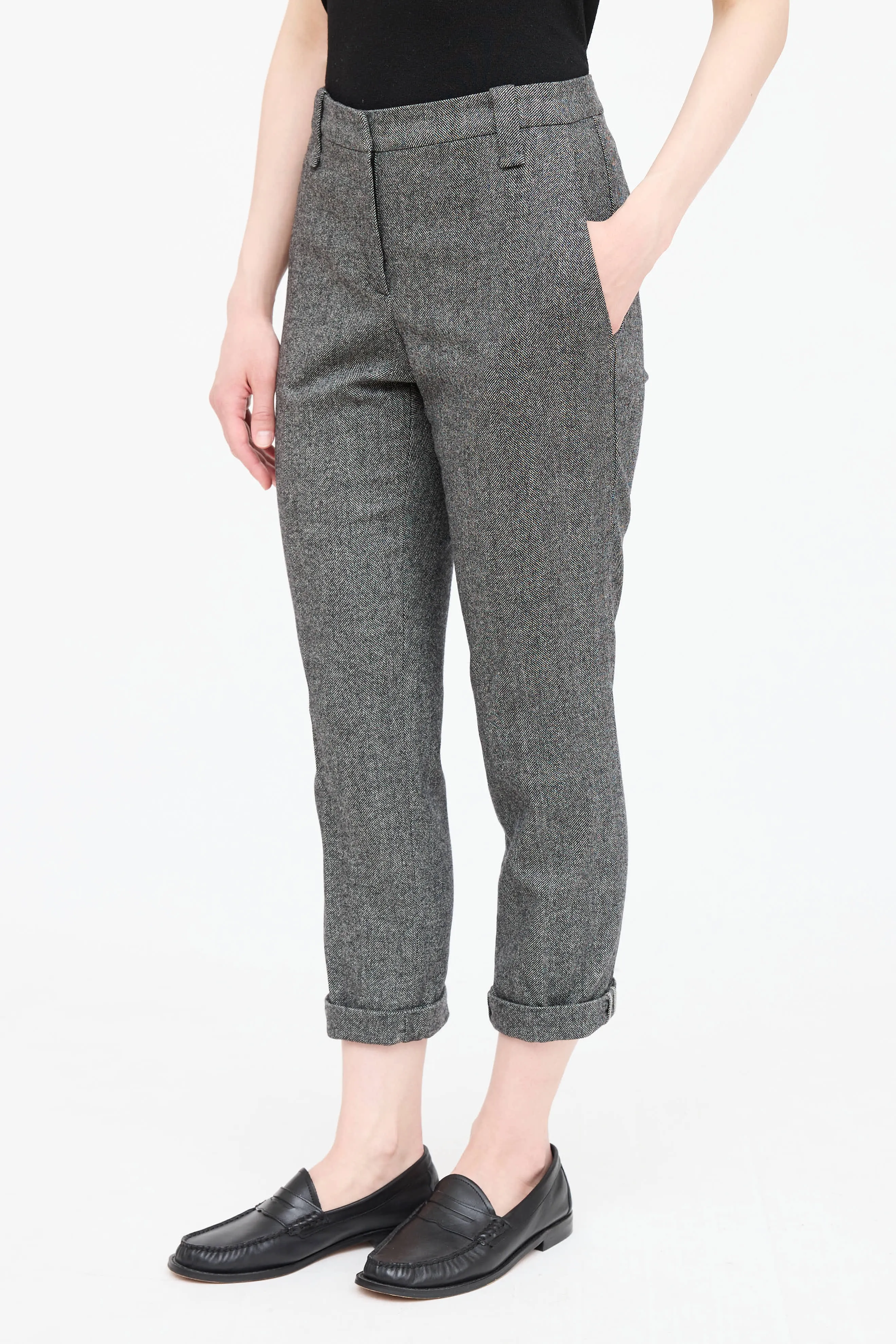 Wool Tweed Cropped Trouser sold by VSP Consignment product image thumbnail 3
