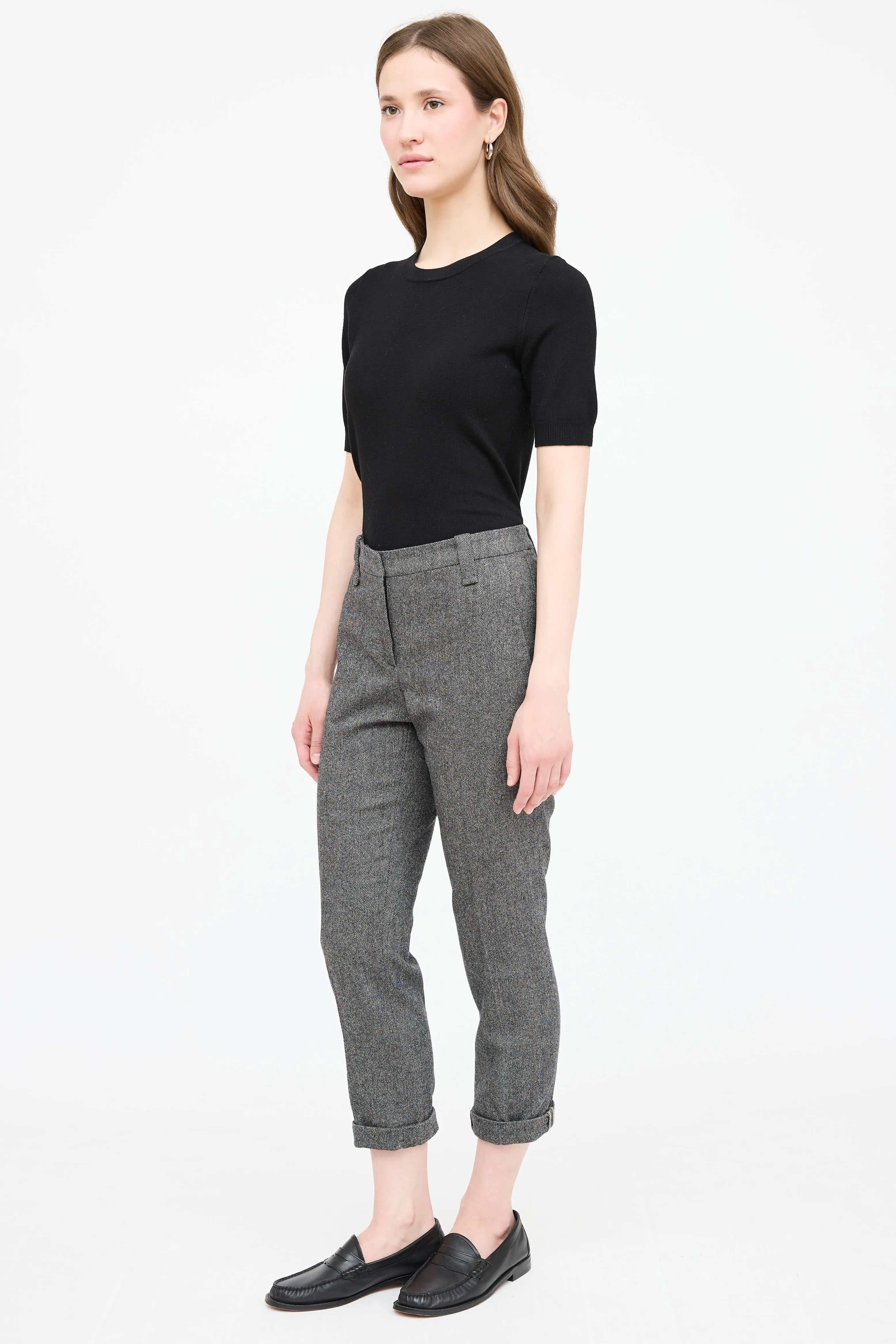 Wool Tweed Cropped Trouser sold by VSP Consignment product image thumbnail 2