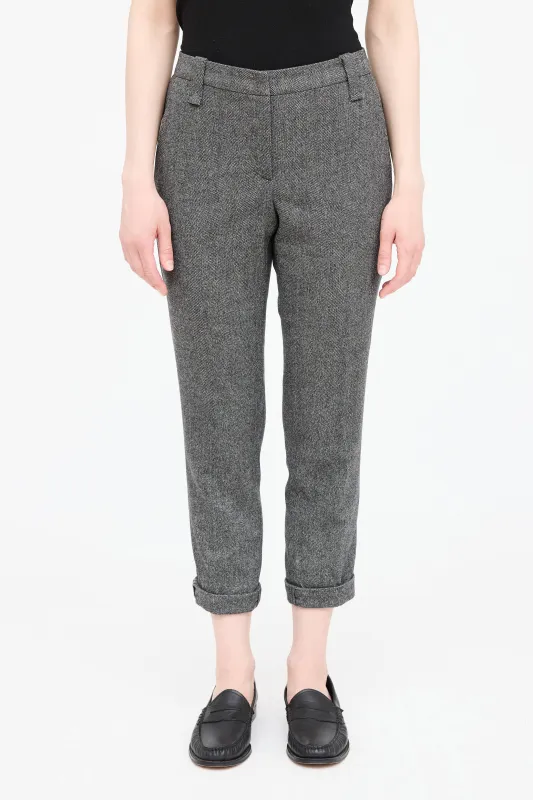 Wool Tweed Cropped Trouser sold by VSP Consignment