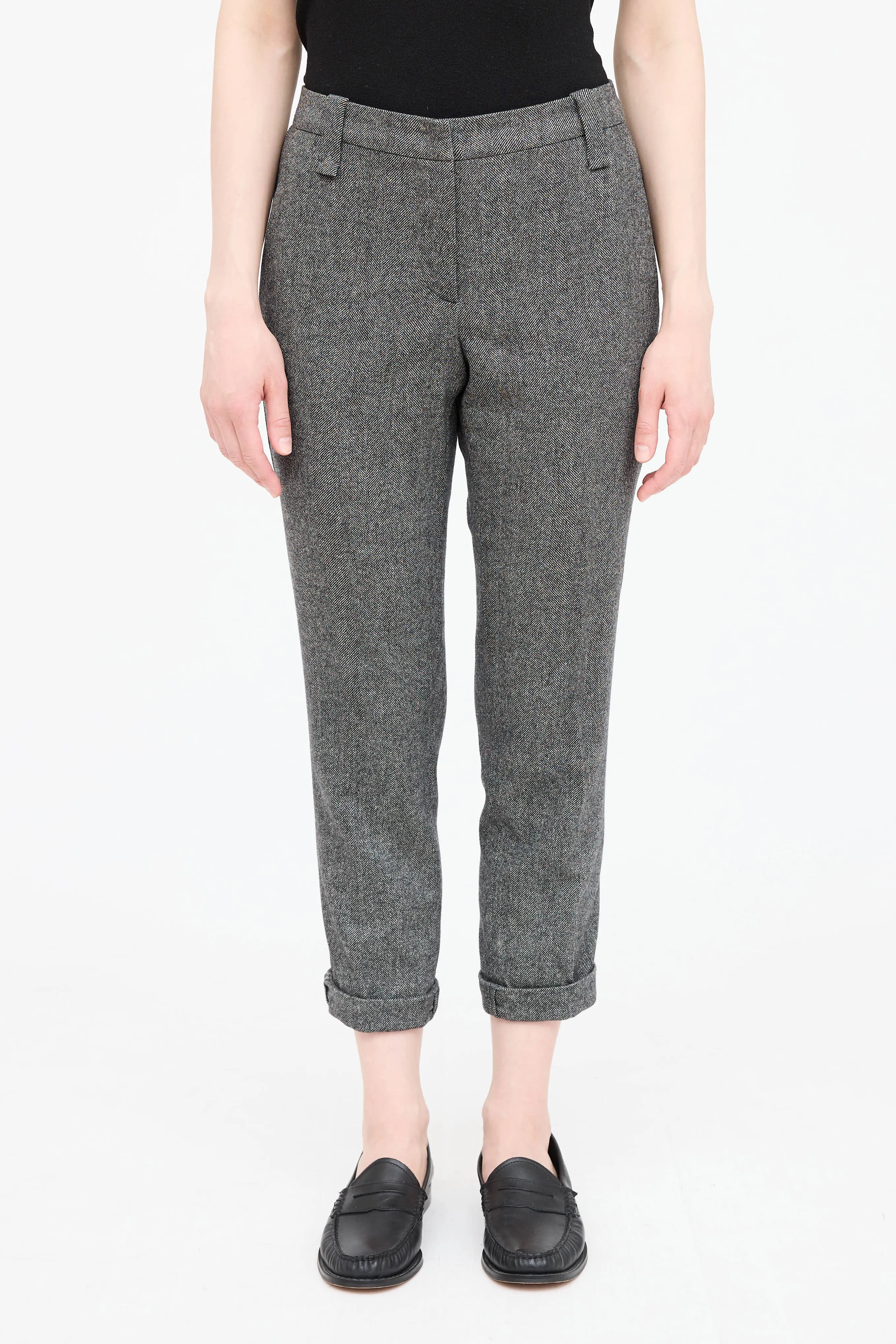 Wool Tweed Cropped Trouser sold by VSP Consignment