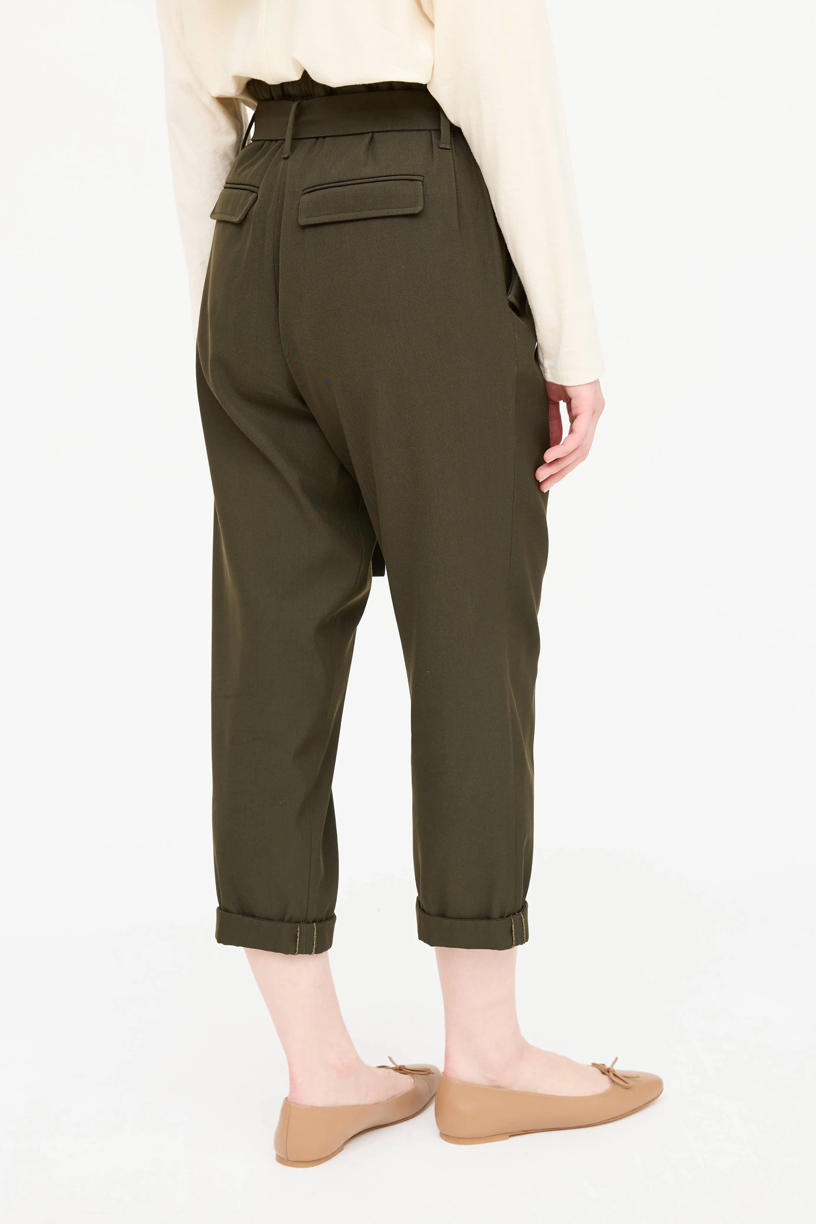 Wool Belted Cropped Trouser sold by VSP Consignment product image thumbnail 5