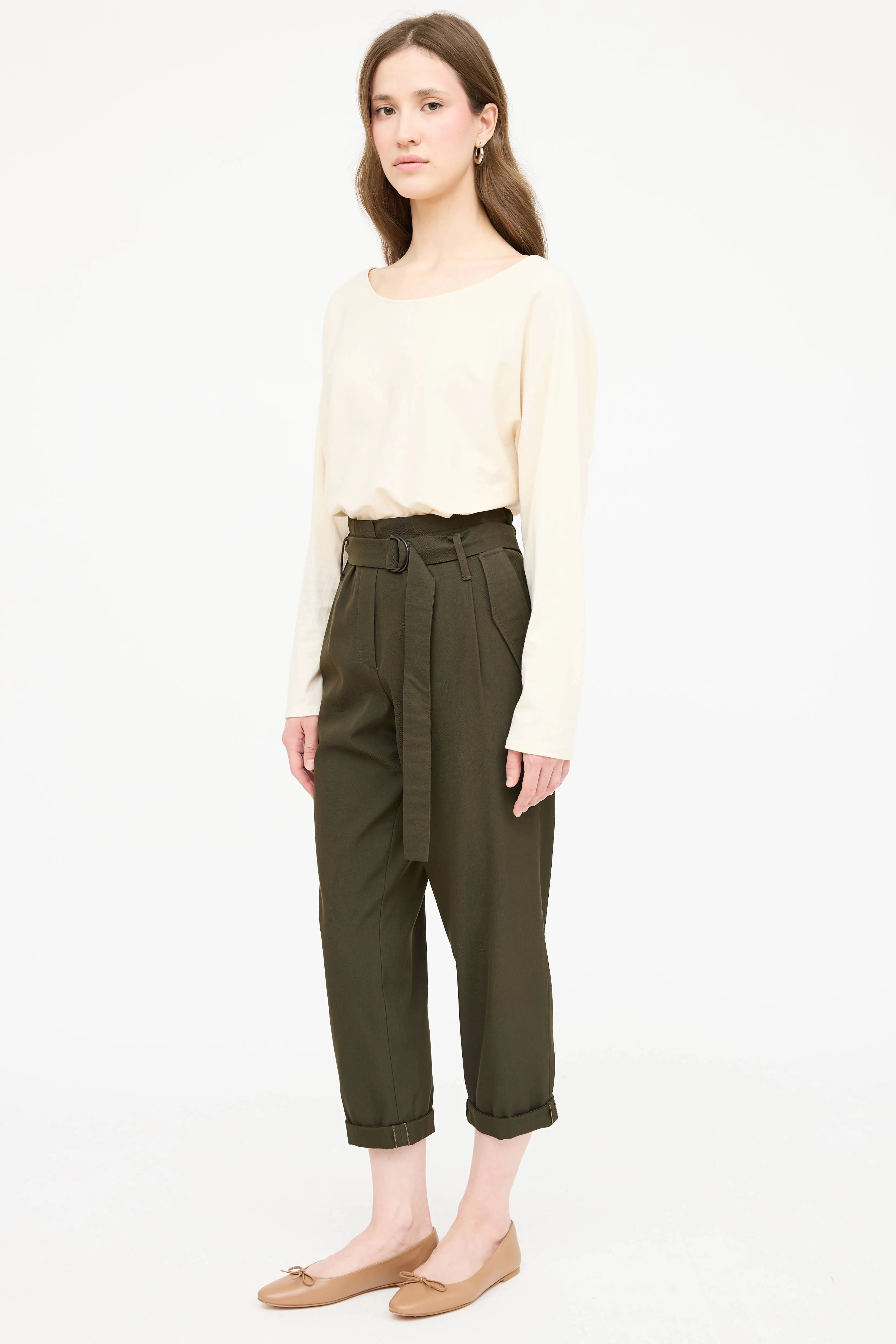 Wool Belted Cropped Trouser sold by VSP Consignment product image thumbnail 2