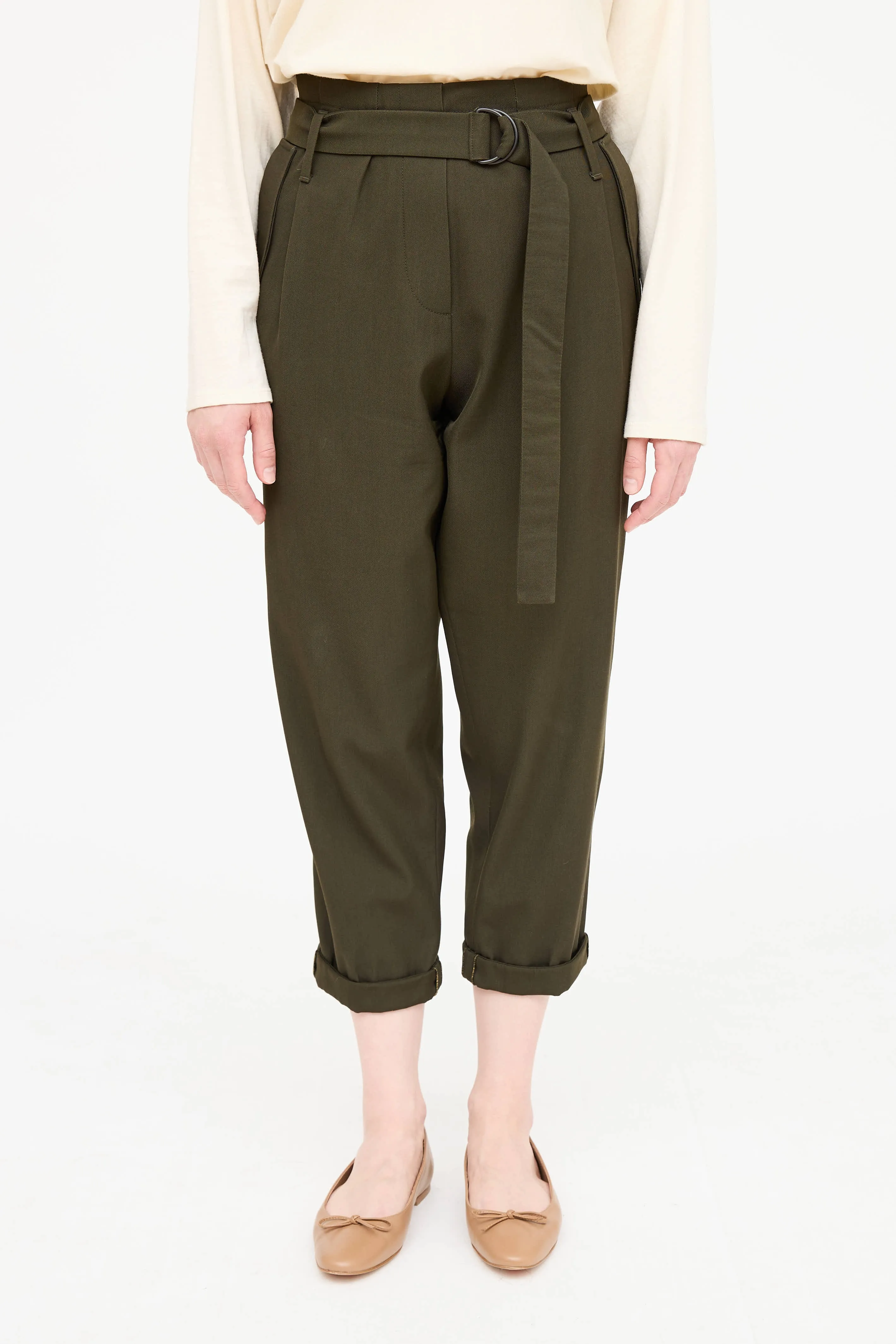 Wool Belted Cropped Trouser sold by VSP Consignment