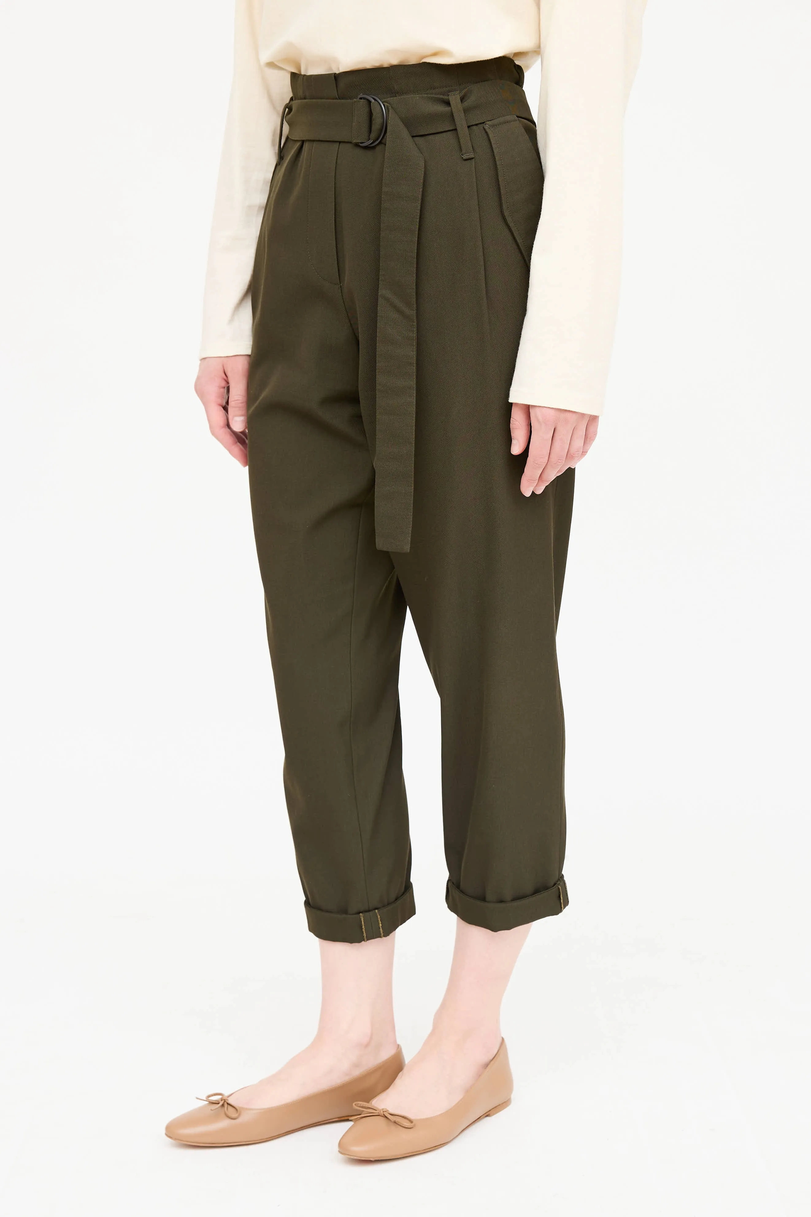 Wool Belted Cropped Trouser sold by VSP Consignment product image thumbnail 3