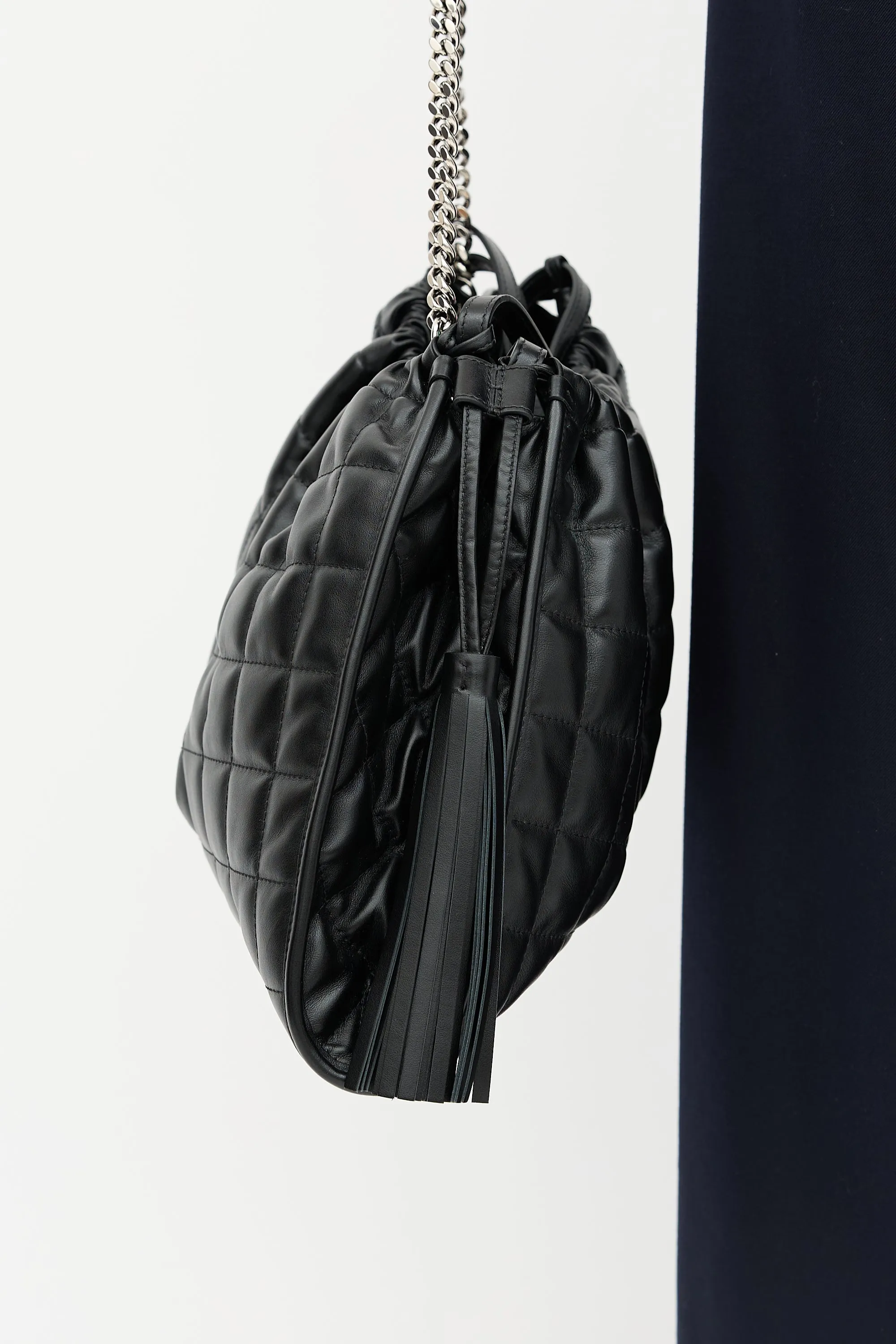 Quilted Leather Small Deco Tote Bag sold by VSP Consignment product image thumbnail 5