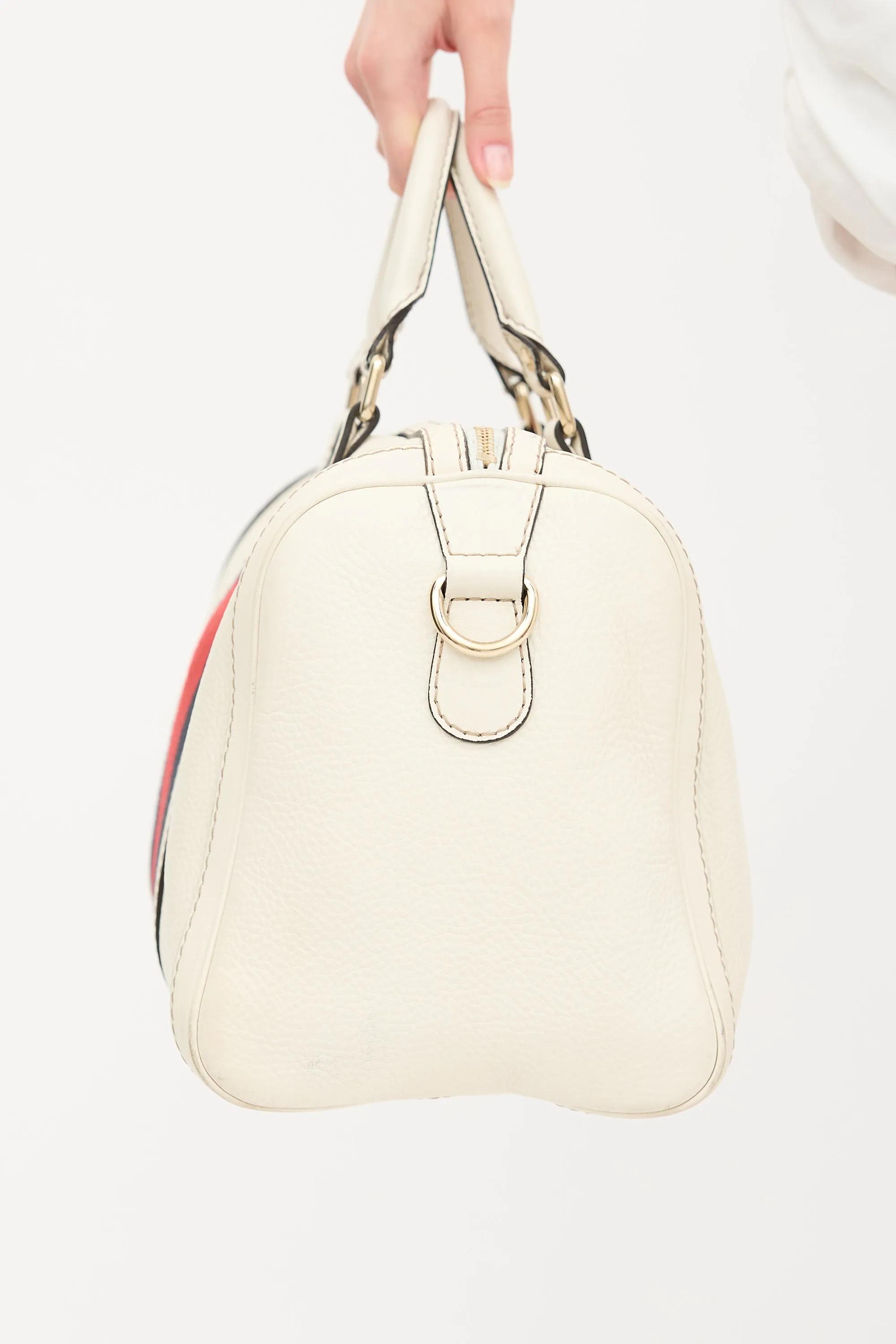 Leather Web Joy Boston Bag sold by VSP Consignment product image thumbnail 5