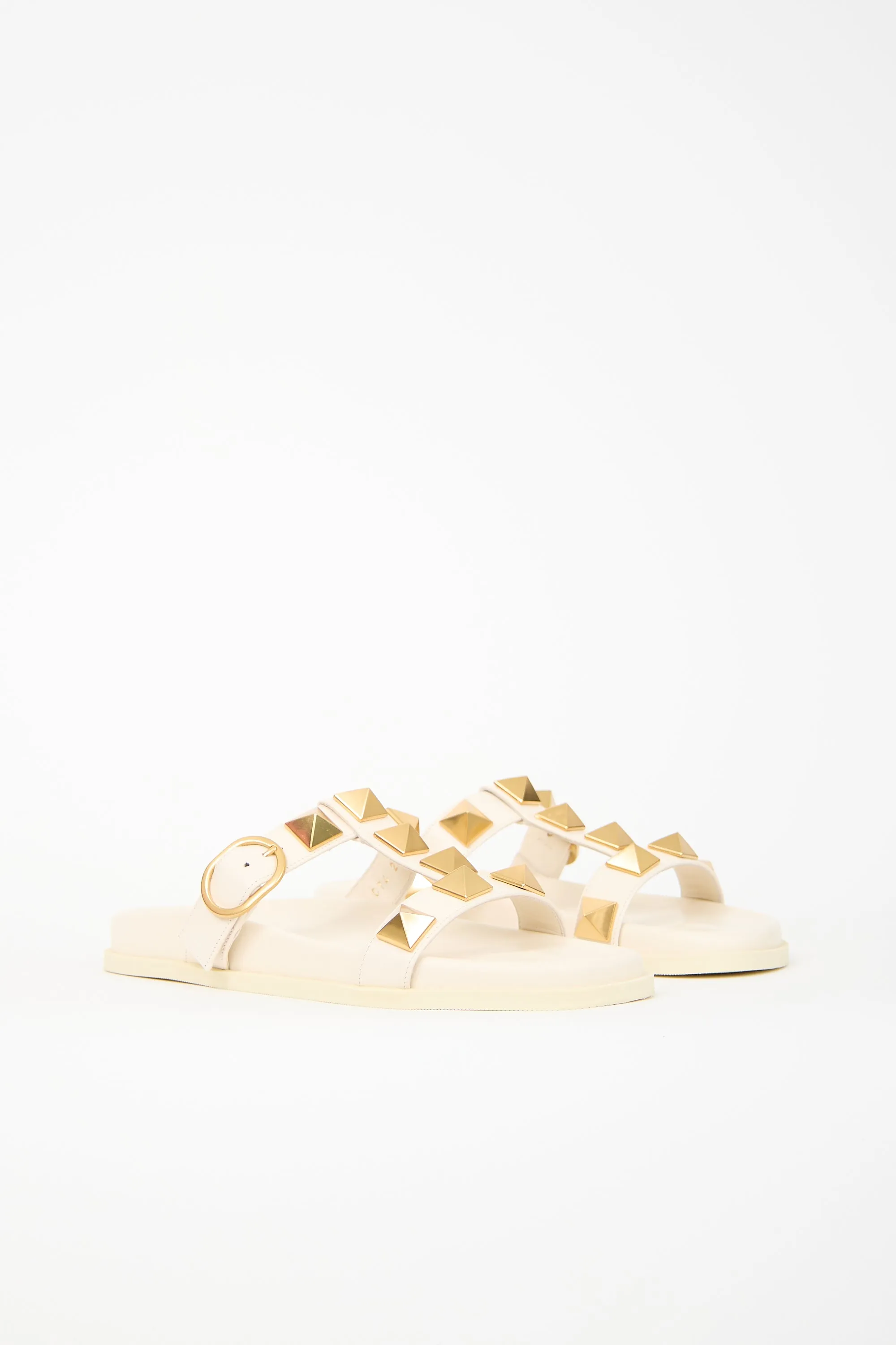 Leather Roman Stud Slide sold by VSP Consignment product image thumbnail 3