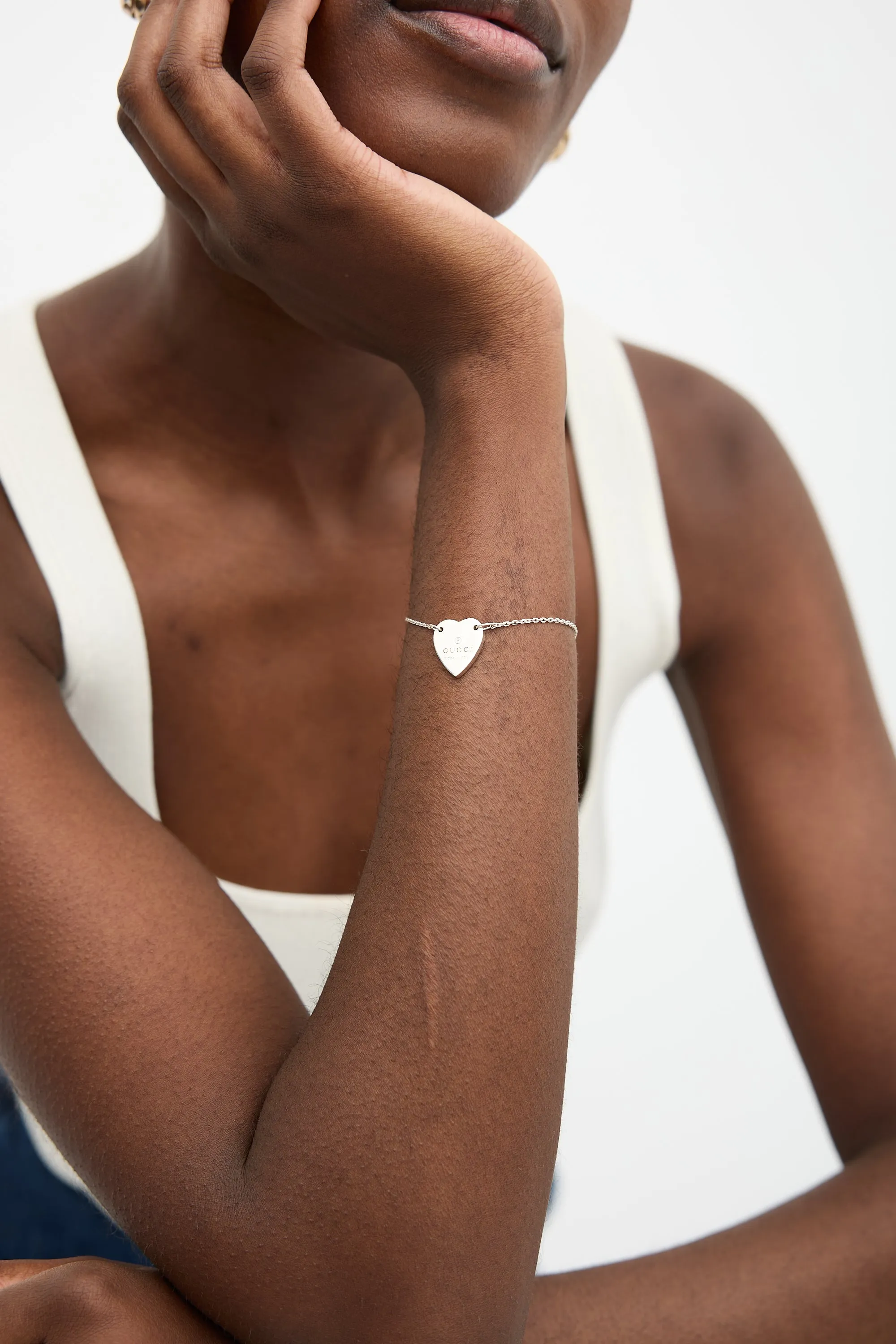 Sterling Silver Trademark Heart Bracelet sold by VSP Consignment