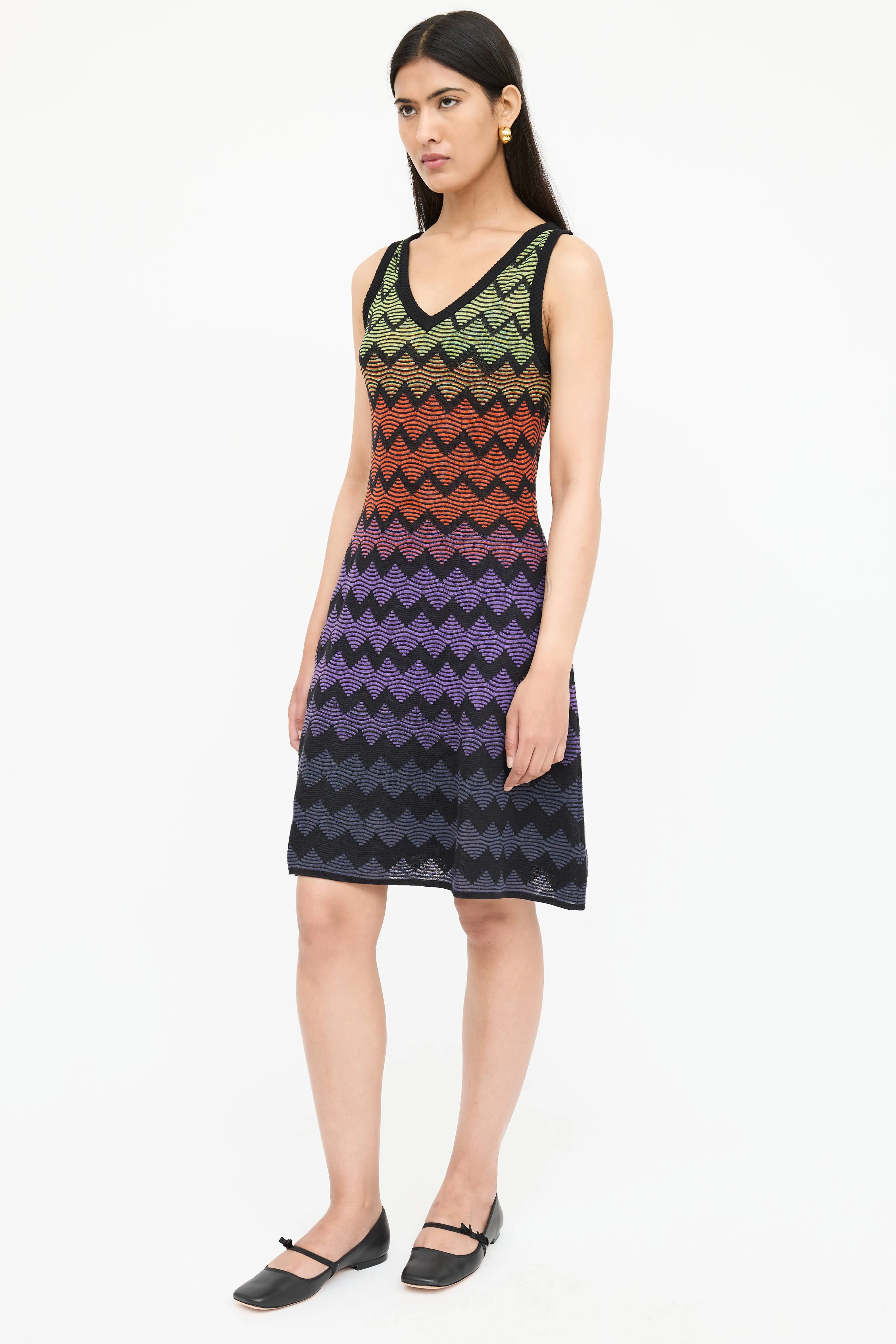 Knit Geometric Striped Dress sold by VSP Consignment product image thumbnail 3