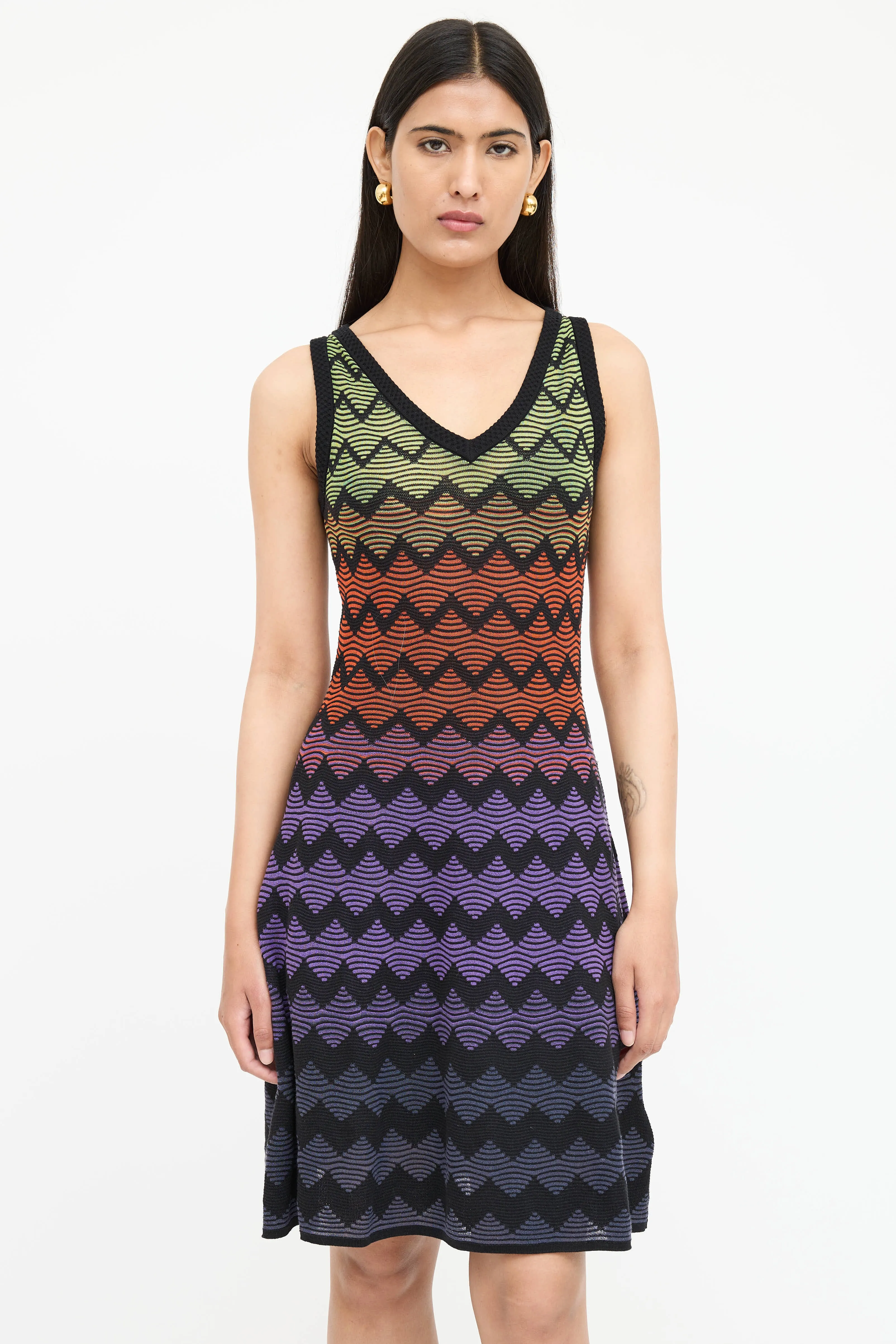 Knit Geometric Striped Dress sold by VSP Consignment product image thumbnail 2