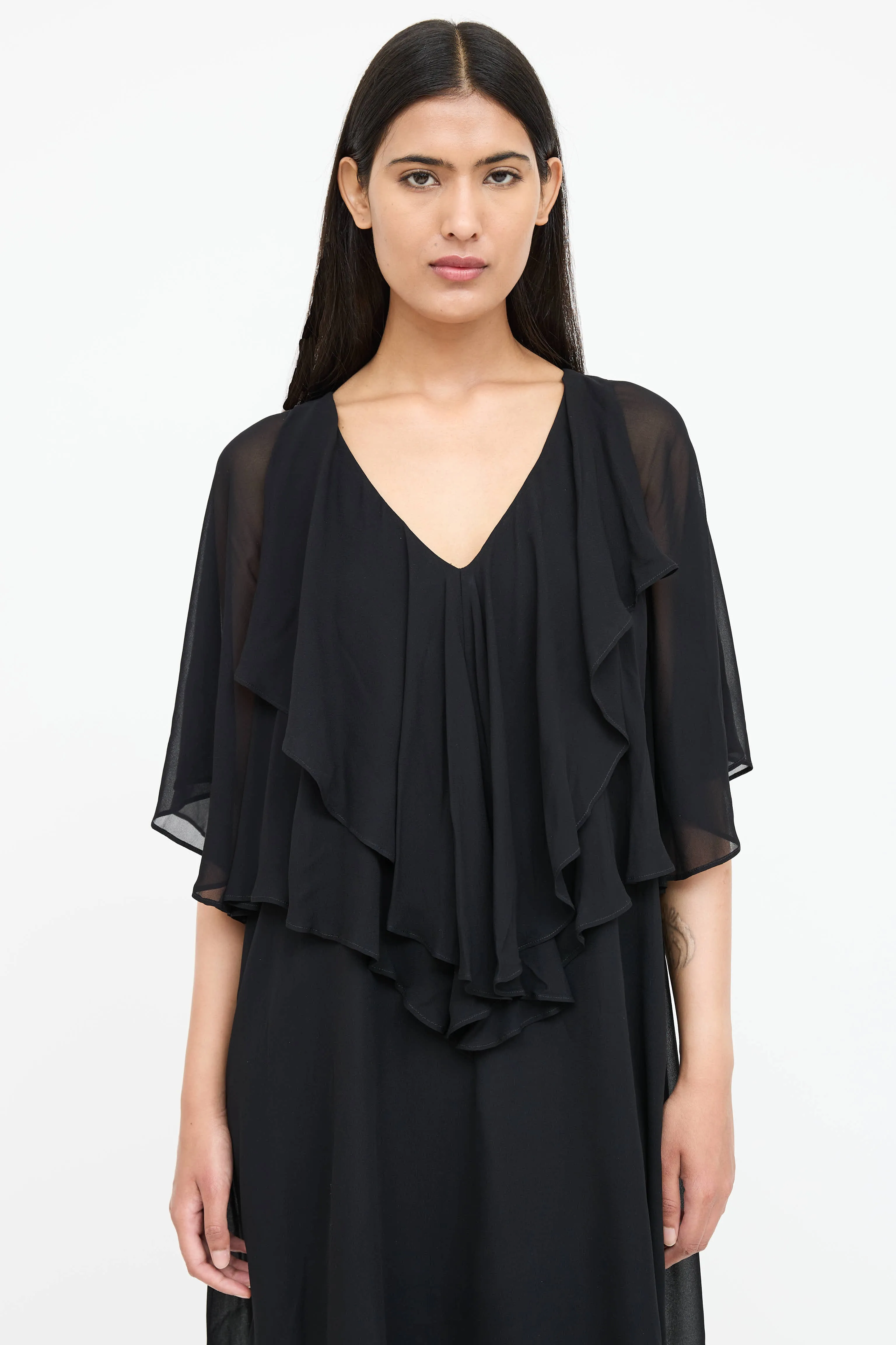 Sheer Ruffled Dress sold by VSP Consignment product image thumbnail 2
