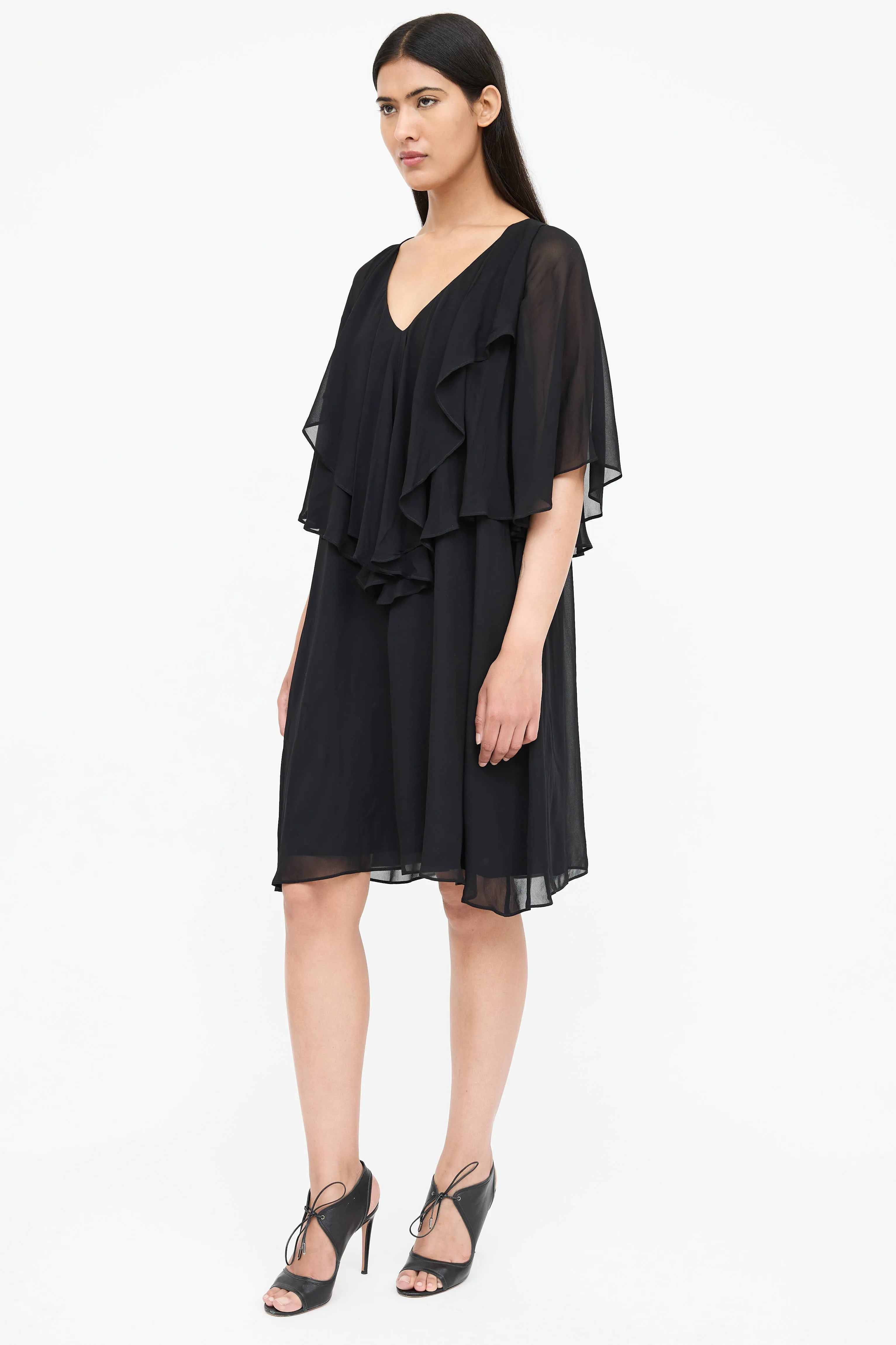Sheer Ruffled Dress sold by VSP Consignment product image thumbnail 3