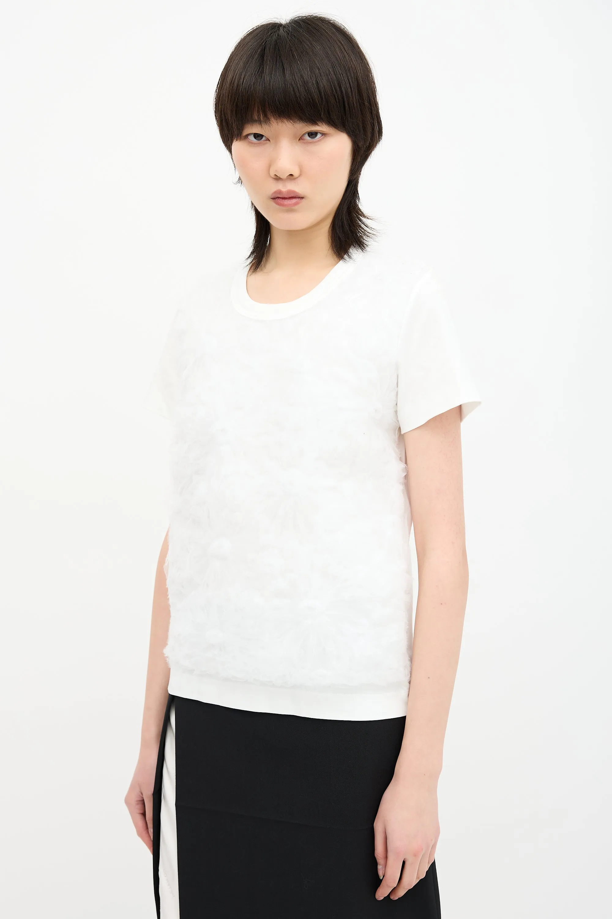 Floral Embroidered T-Shirt sold by VSP Consignment product image thumbnail 4