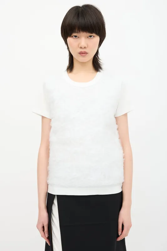 Floral Embroidered T-Shirt made by noir kei ninomiya