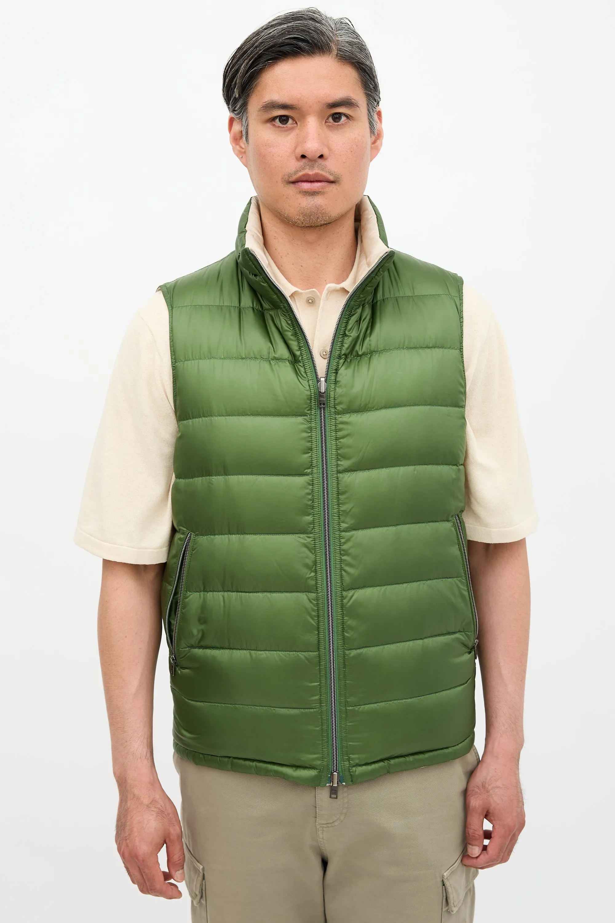 Down Reversible Puffer Vest sold by VSP Consignment product image thumbnail 3