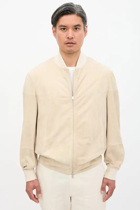 Suede Bomber Jacket sold by VSP Consignment