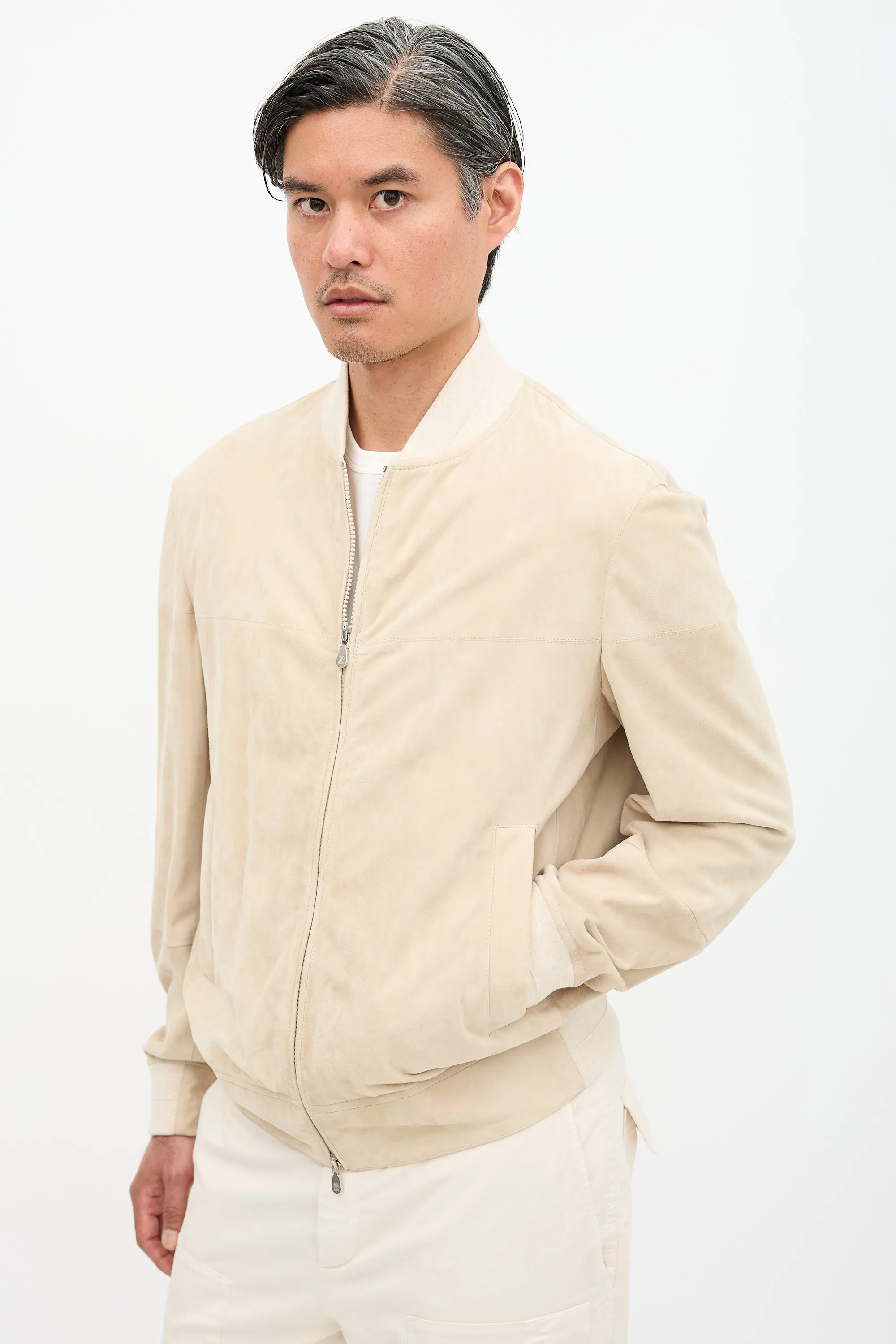 Suede Bomber Jacket sold by VSP Consignment product image thumbnail 3