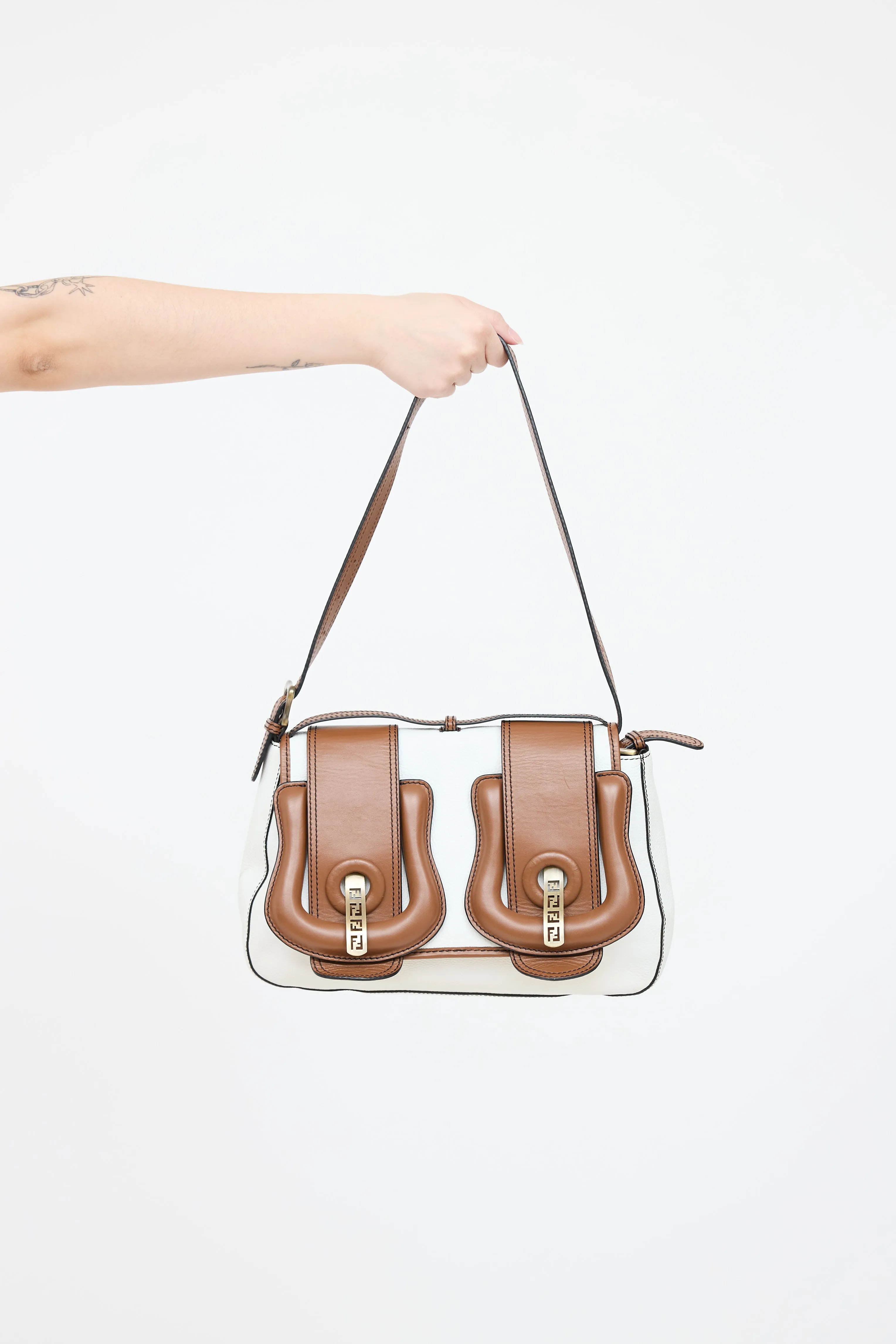 B Buckle Shoulder Bag sold by VSP Consignment