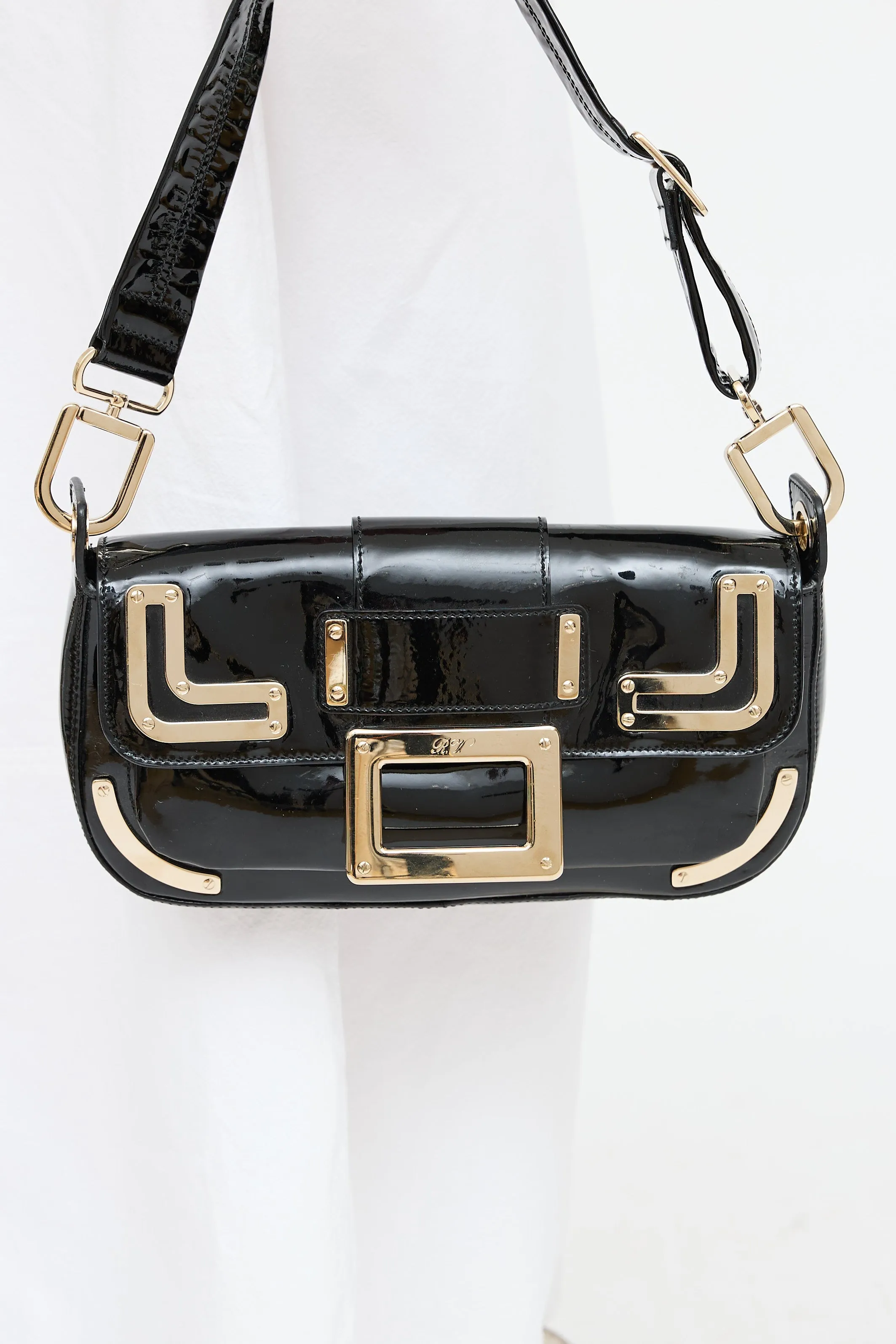 Patent Leather Buckle Pochette sold by VSP Consignment product image thumbnail 4