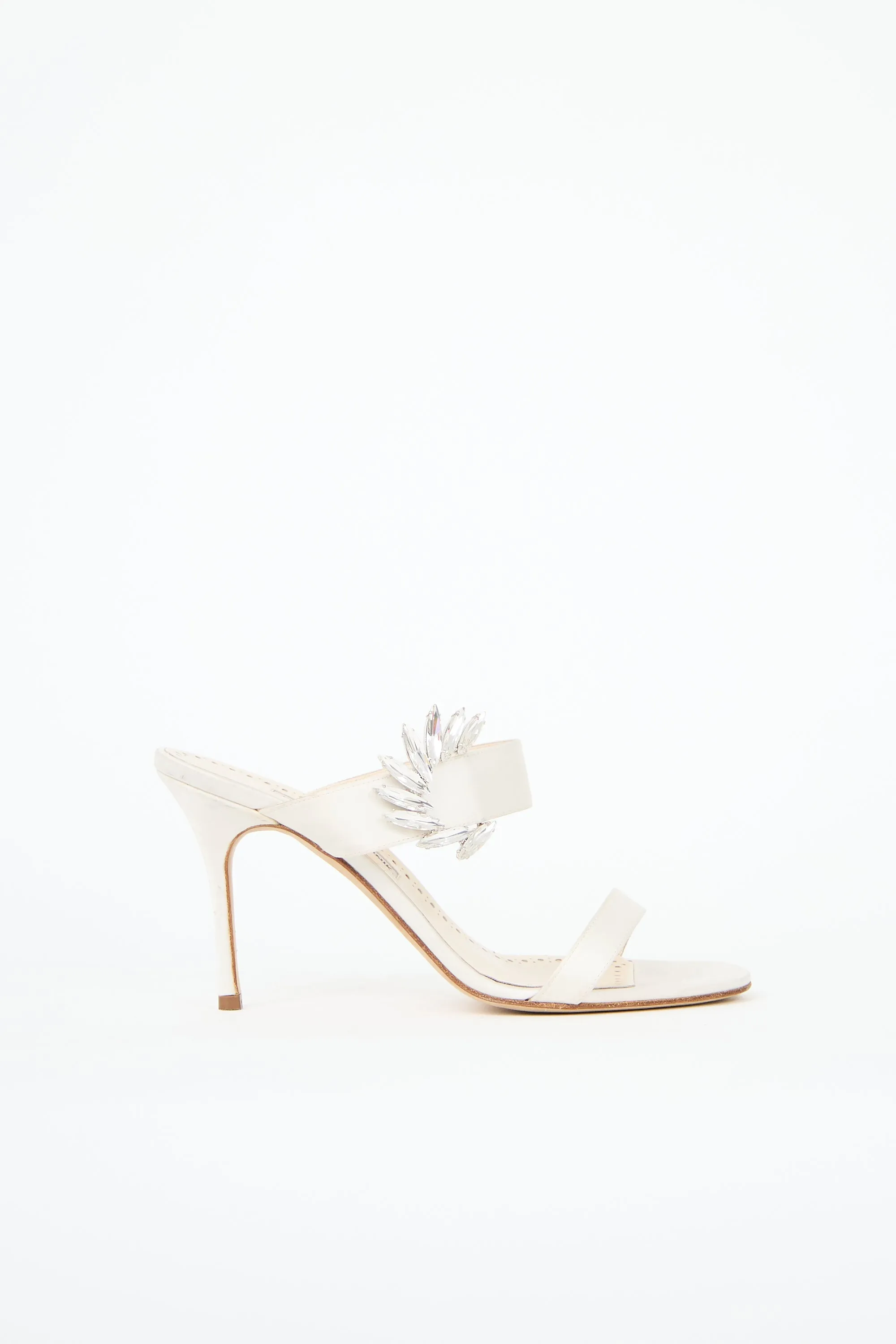 Satin Embellished Chivela Heel sold by VSP Consignment