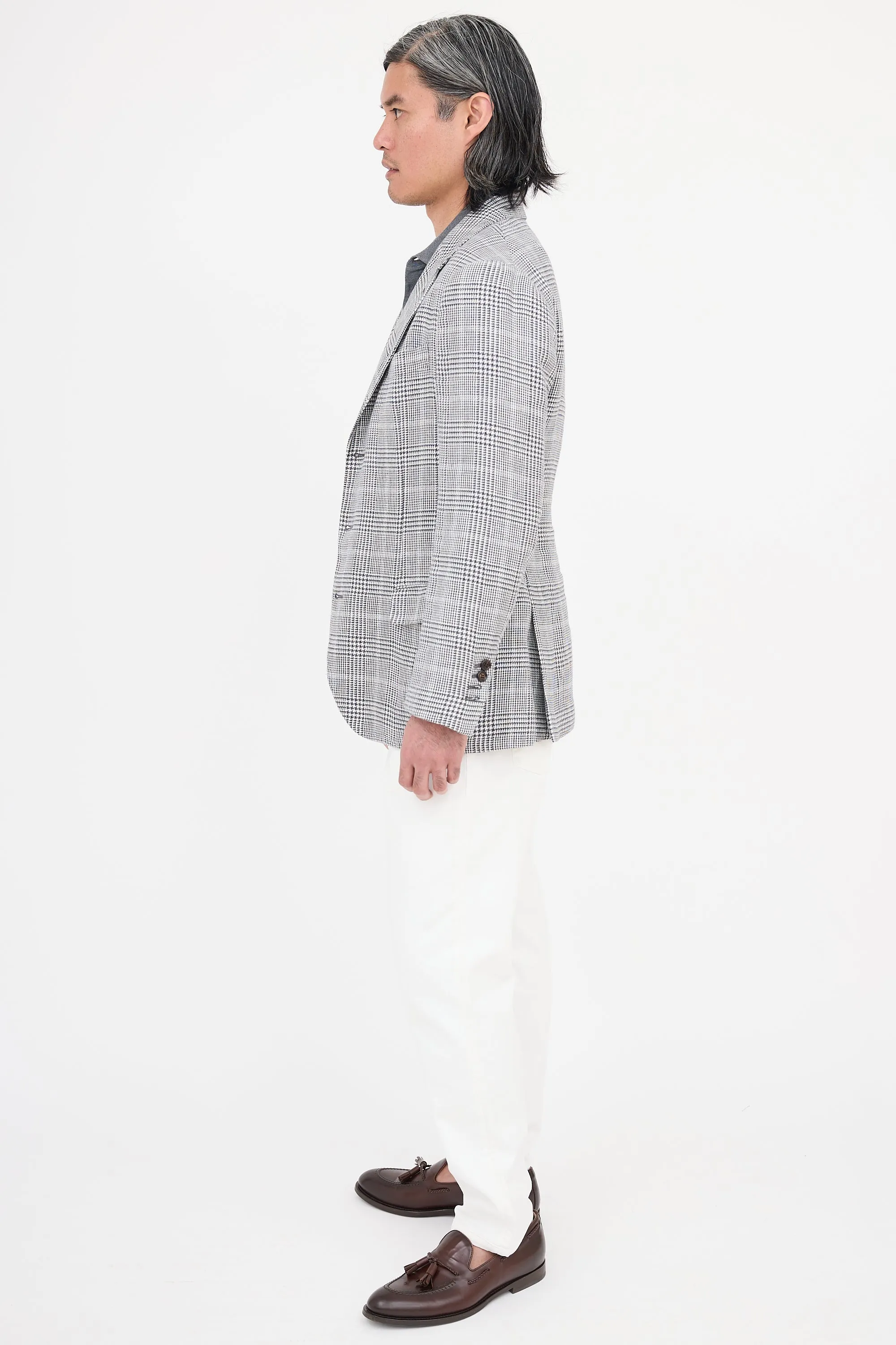 Linen Check Blazer sold by VSP Consignment product image thumbnail 5