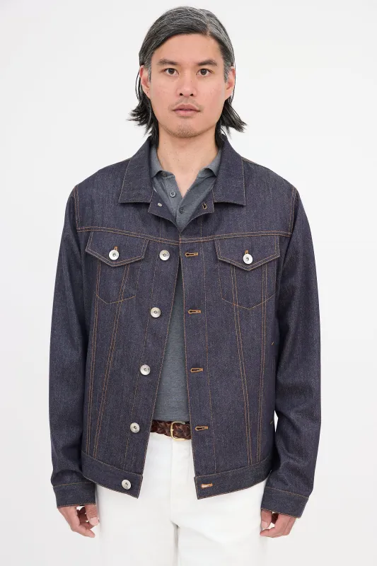 Wool Denim Finish Jacket sold by VSP Consignment