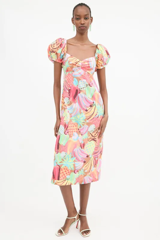 Fruit Salad Printed Dress made by VSP Consignment
