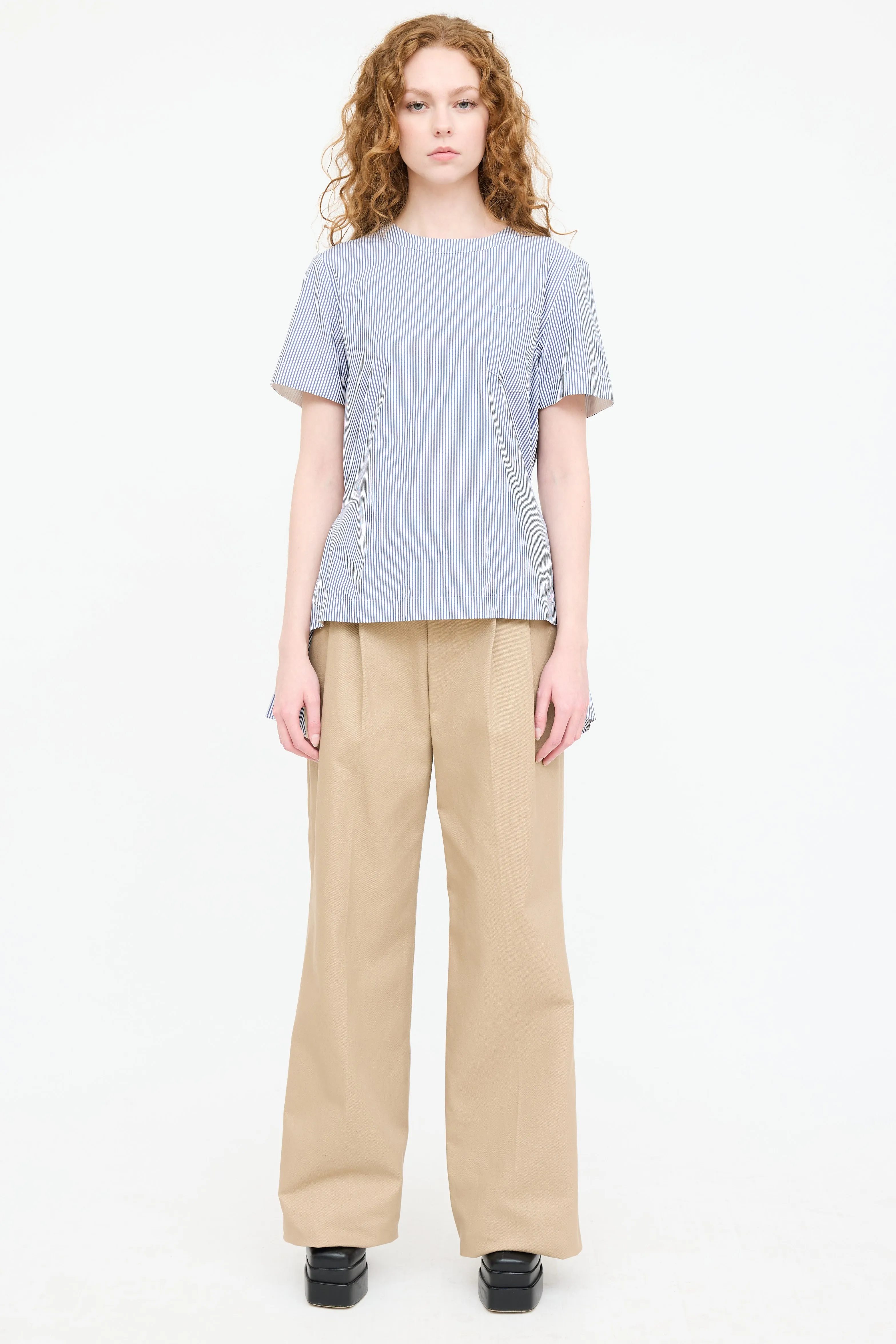 Striped Zip Belted Top sold by VSP Consignment product image thumbnail 2