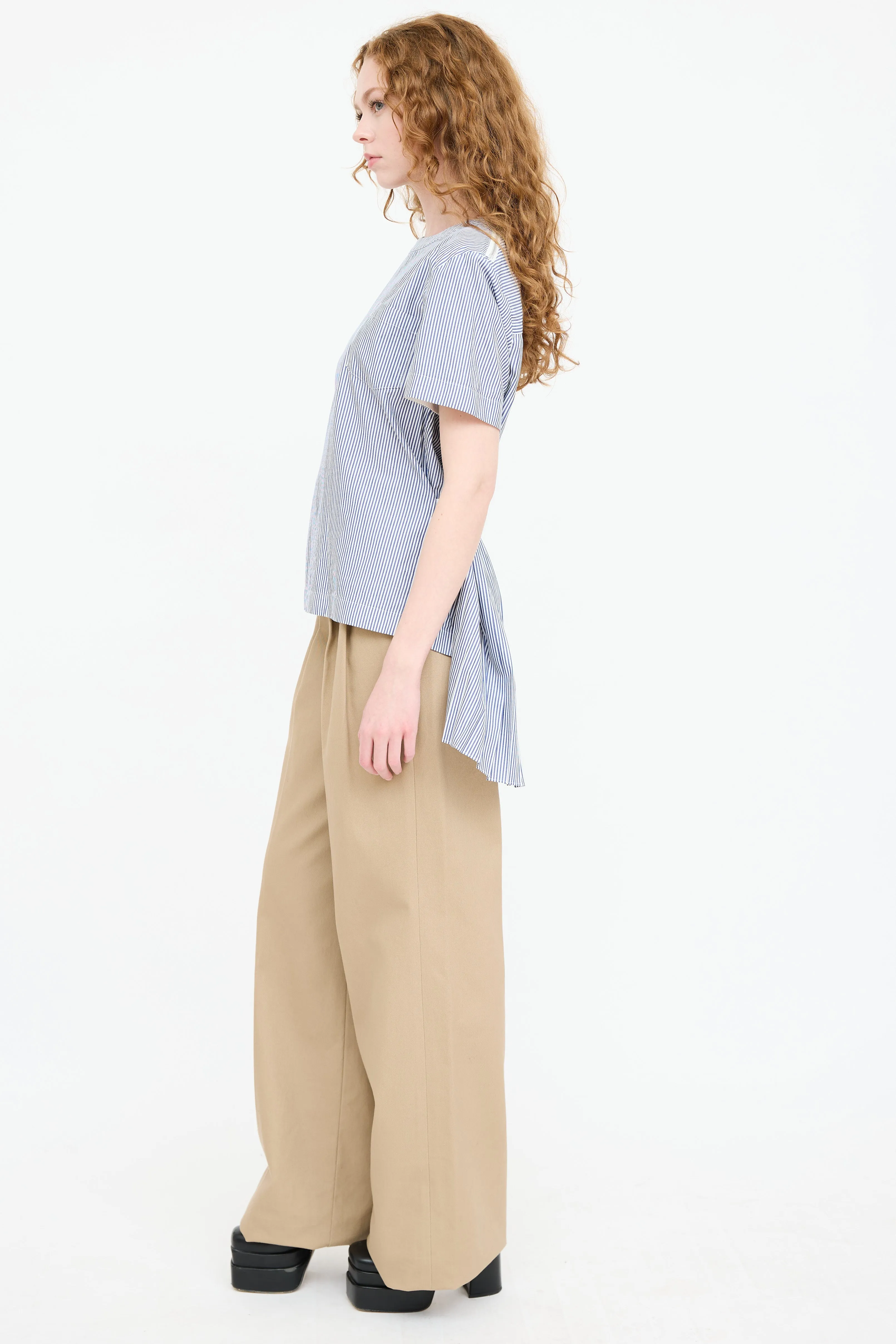 Striped Zip Belted Top sold by VSP Consignment product image thumbnail 4