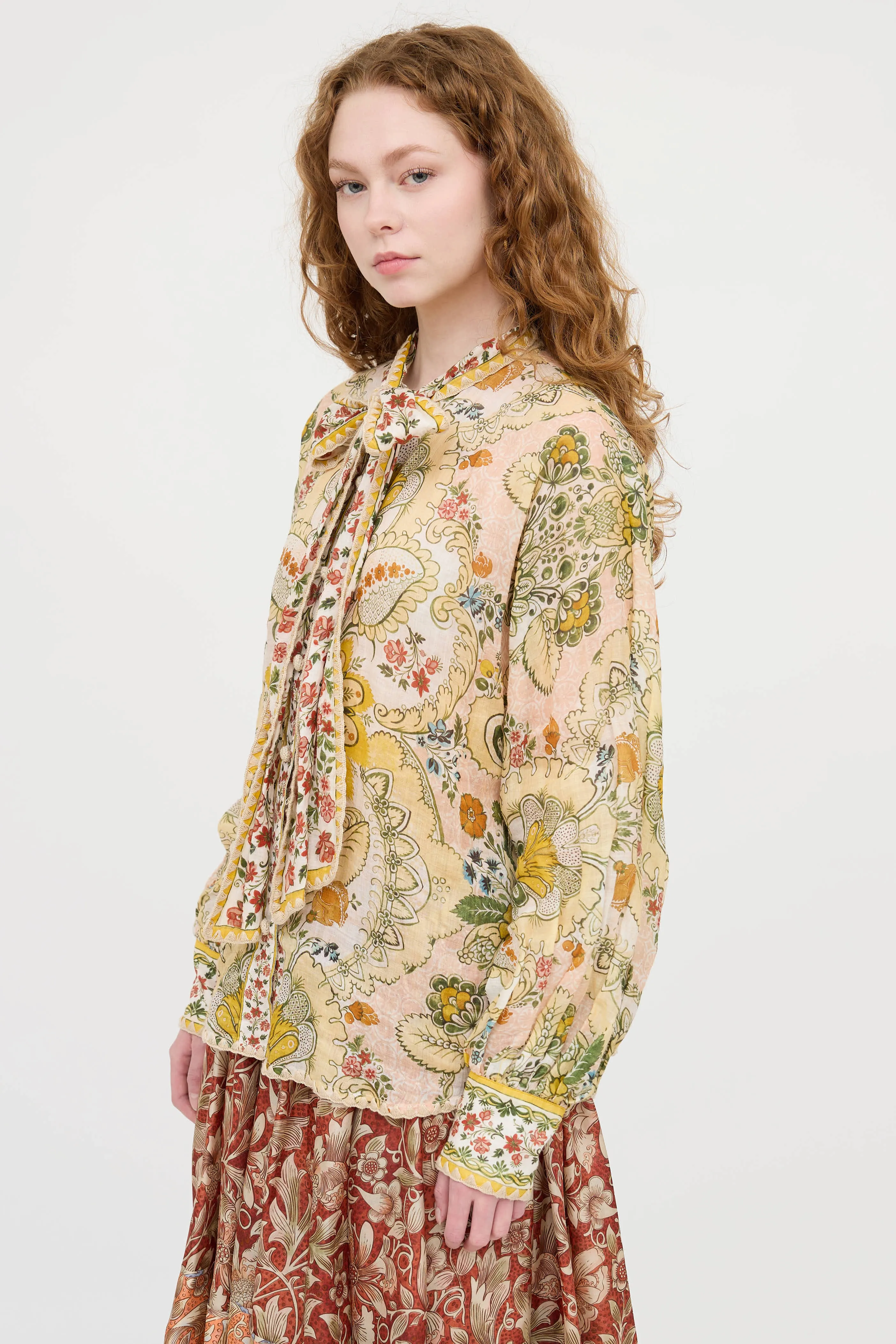 Paisley Bow Button Up Top sold by VSP Consignment product image thumbnail 3
