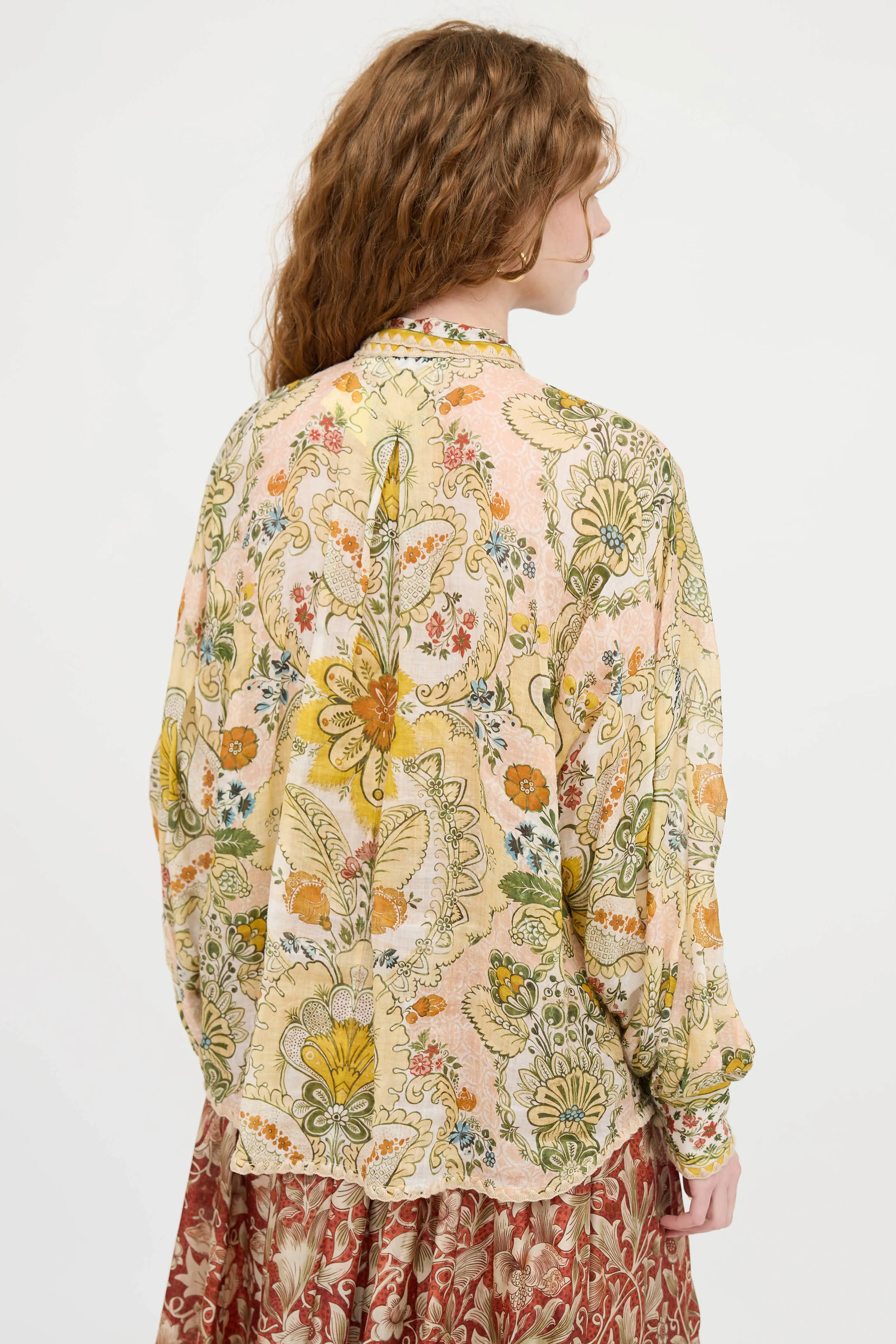 Paisley Bow Button Up Top sold by VSP Consignment product image thumbnail 4