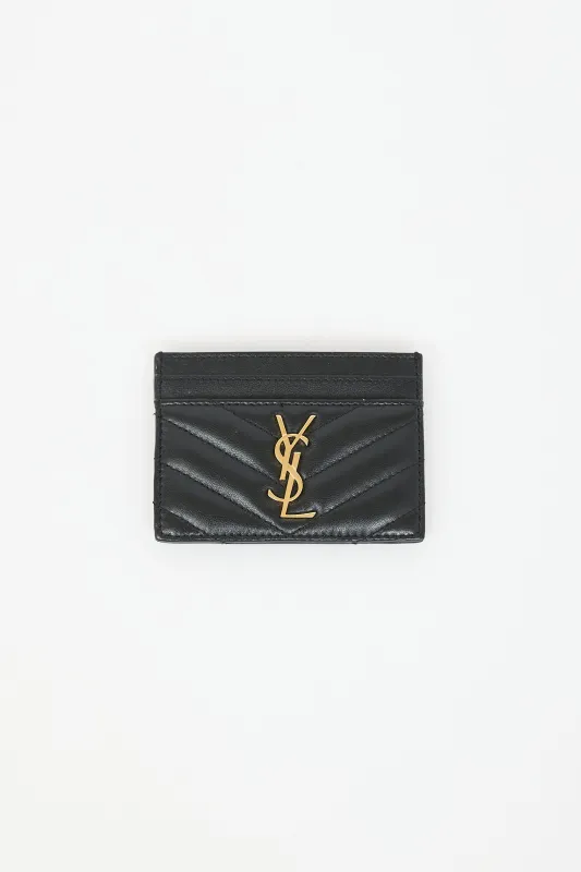 Leather Cassandre Card Holder sold by VSP Consignment