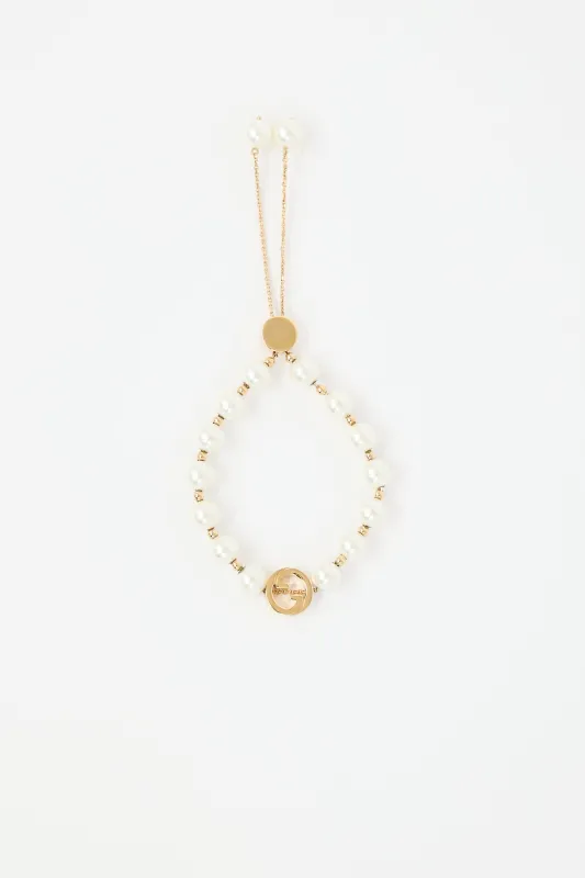Pearl Interlocking GG Bracelet sold by VSP Consignment