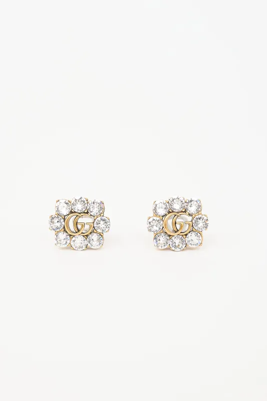 Crystal GG Clip On Earrings sold by VSP Consignment