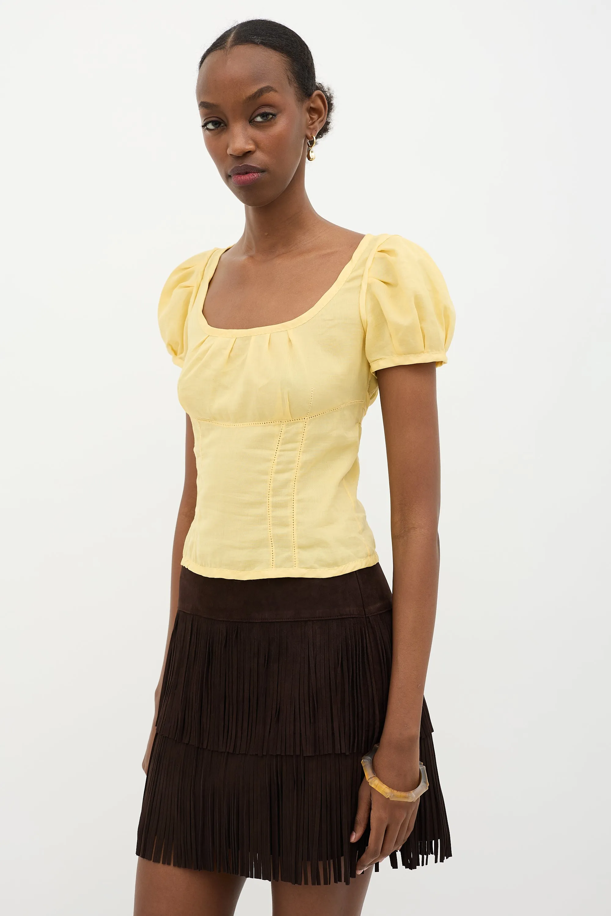 Puff Sleeve Top sold by VSP Consignment product image thumbnail 3