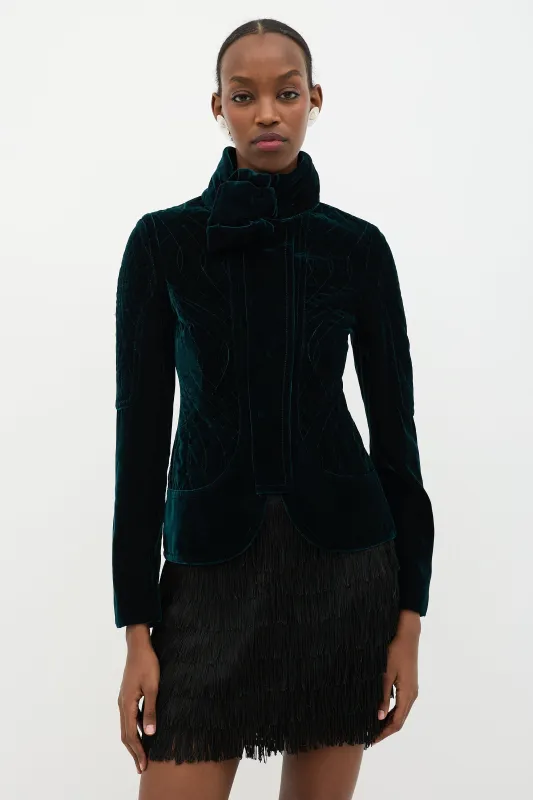 FW 2005 Quilted Velvet Jacket sold by VSP Consignment