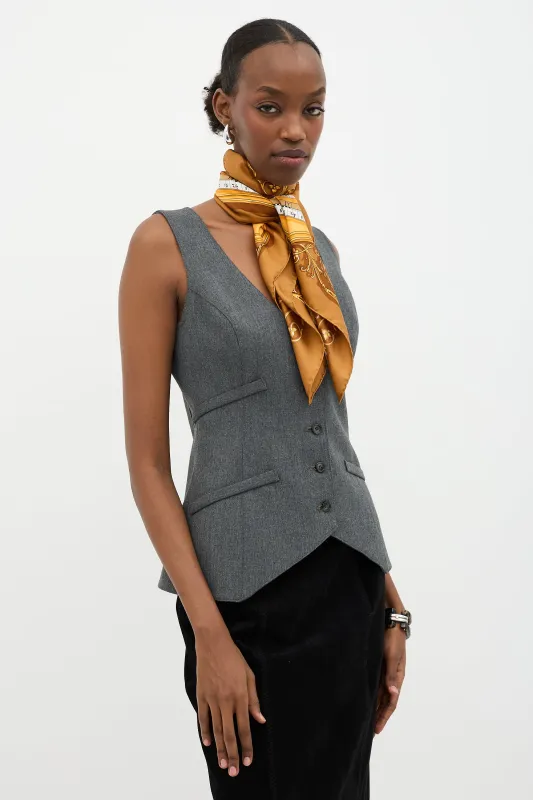 Silk Astrologie Dies et Hore 90 Scarf made by Hermes