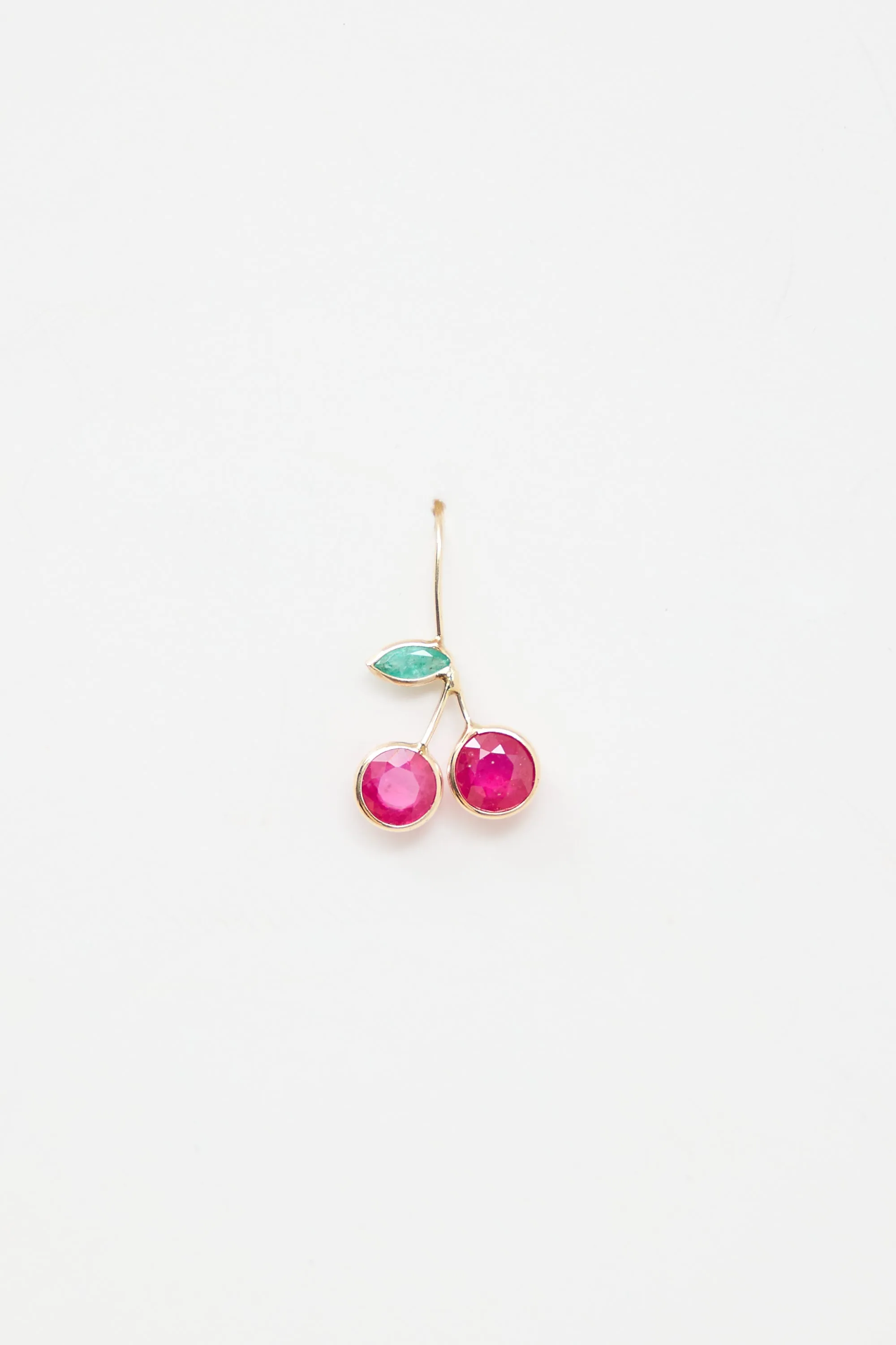 14K Yellow Gold & Ruby Cherry Earrings sold by VSP Consignment product image thumbnail 3