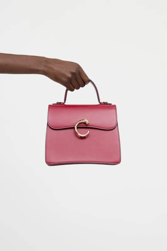 Leather Panthere Flap Bag made by Cartier