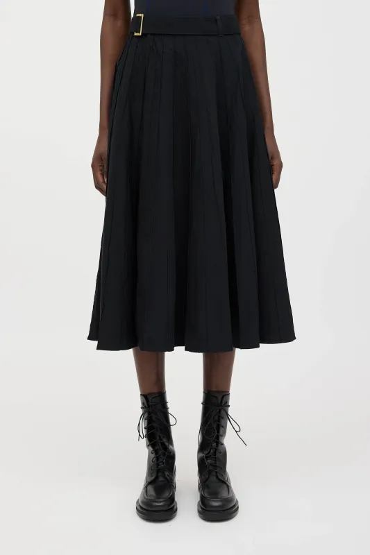 X Carhartt Pleated Wrap Skirt made by Sacai