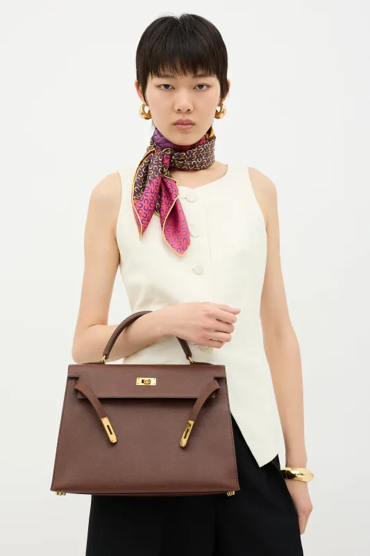 1997 Marron Fonce Courchevel Kelly Sellier 32 Bag sold by VSP Consignment