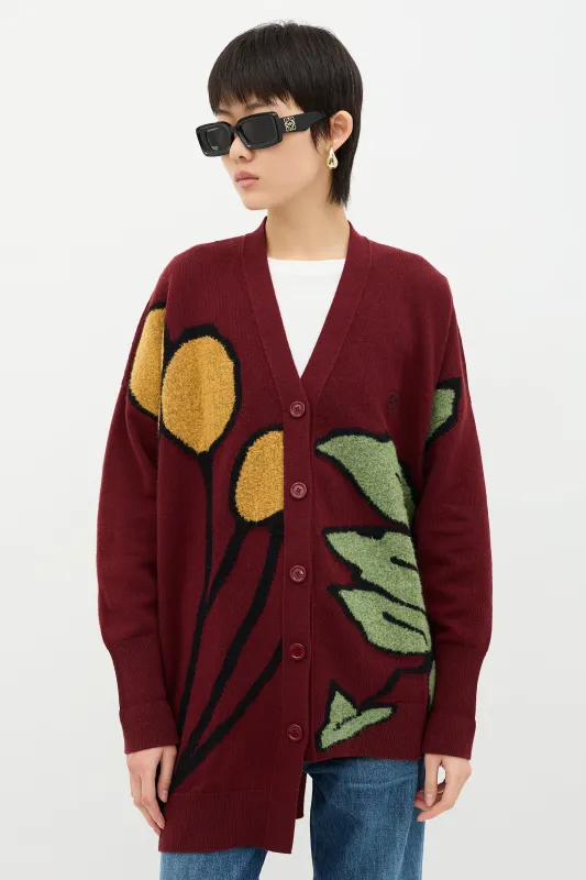 Wool Intarsia Anagram Cardigan sold by VSP Consignment