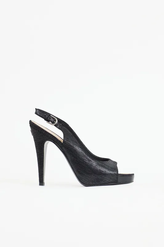 Shiny Suede CC Pump made by Chanel